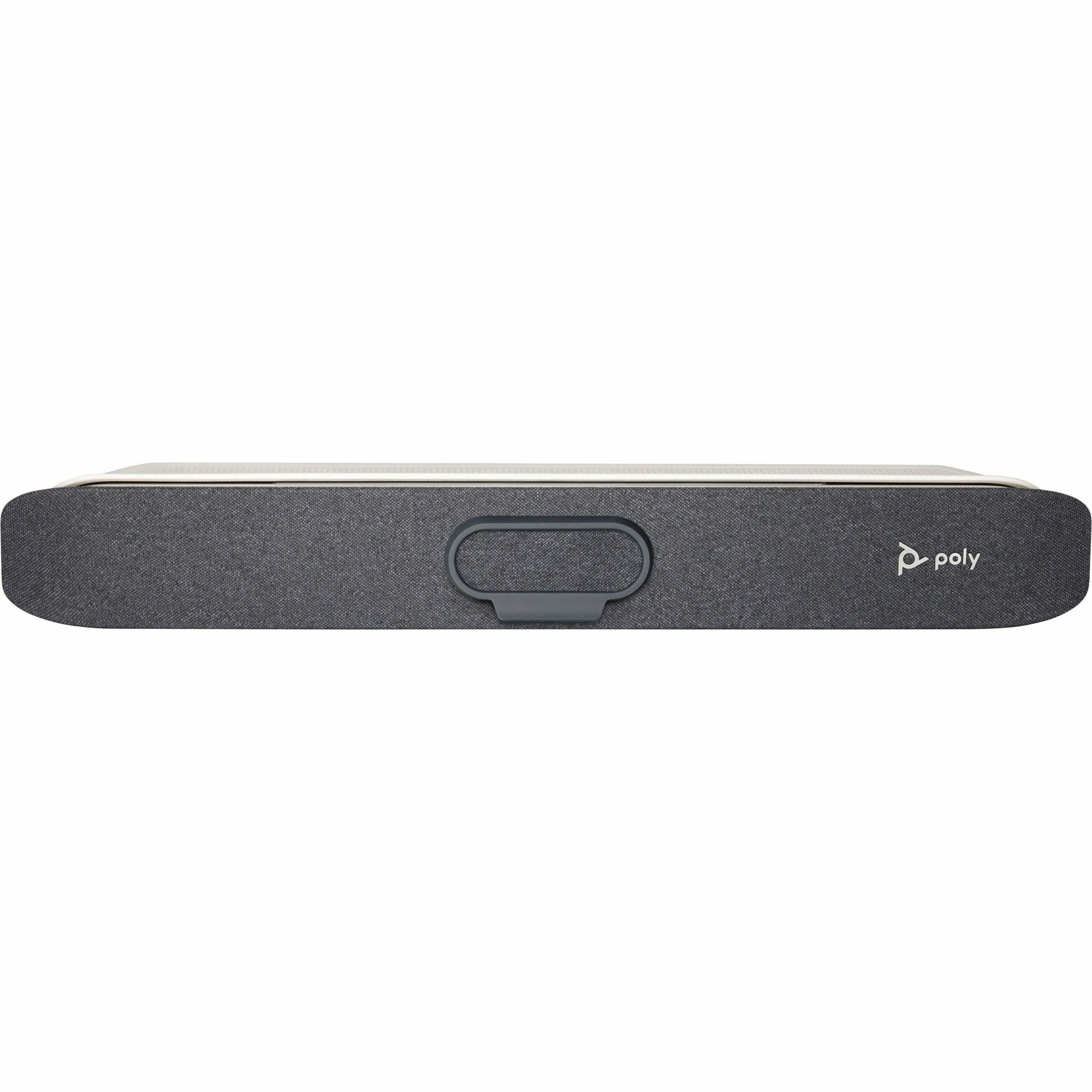 Poly Studio X30 All-In-One Video Bar No Radio GSA/TAA JITC - 3840 x 2160 Video (Live) - 3840 x 2160 Video (Content) - H.264, H.239, H.323, SIP, H.235.6 - 4K UHD - 4K UHD - 60 fps - H.264 High Profile, H.265, H.264 - G.719, Siren 22, Siren 14, G.722.1C, G.722, G.722.1, G.711, G.728, G.729a, AAC-LD, G.719 - 1 x Network (RJ-45) - 1 x HDMI In - 1 x HDMI Out - Audio Line Out - USB - Gigabit Ethernet - Wireless LAN - External Speaker(s) - Wall Mountable - TAA Compliant — alternate image4