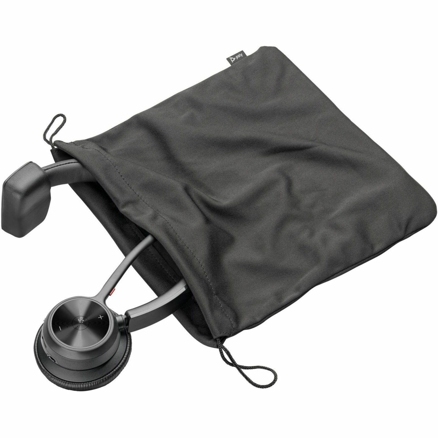Poly Voyager 4310 Microsoft Teams Certified Headset + BT700 Dongle + Charging Stand - Microsoft Teams Certification - Google Assistant, Siri - Mono - USB Type A - Wired/Wireless - Bluetooth - 298.6 ft - 20 Hz to 20 kHz - Over-the-head, On-ear - Monaural - Supra-aural - 4.92 ft Cable - Electret Condenser, MEMS Technology, Noise Cancelling Microphone - Noise Canceling - Black — alternate image4