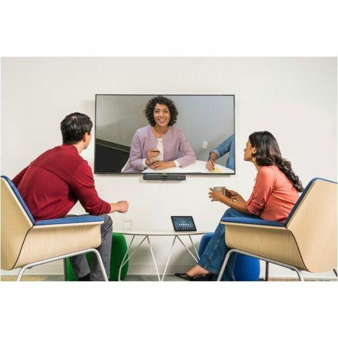 Poly Studio X30 All-In-One Video Bar with TC8 Controller Kit - 3840 x 2160 Video (Live) - H.323, SIP, H.235.6 - 4K UHD - 60 fps - H.265, H.239, H.264 High Profile, H.264 AVC - G.711, G.722, G.728, G.729a, G.722.1, G.722.1C, G.719 - 1 x Network (RJ-45) - 1 x HDMI In - 1 x HDMI OutAudio Line In - USB - Gigabit Ethernet — alternate image1