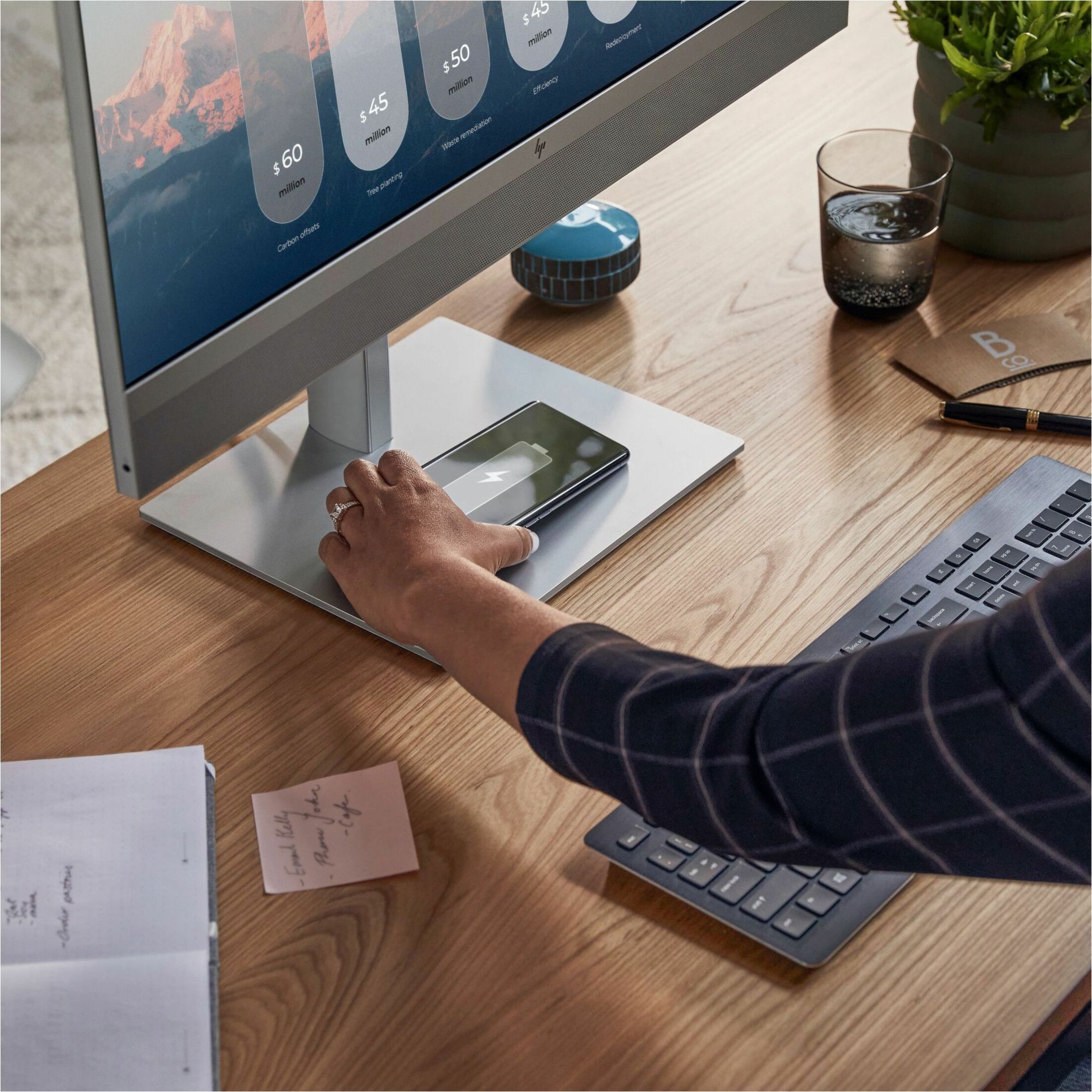 HP EliteOne 870 G9 All-in-One Computer - Intel Core i7 13th Gen i7-13700 - vPro Technology - 16 GB - 256 GB PCI Express NVMe SSD - 27" Touchscreen - Desktop - Intel Q670 Chip — alternate image1