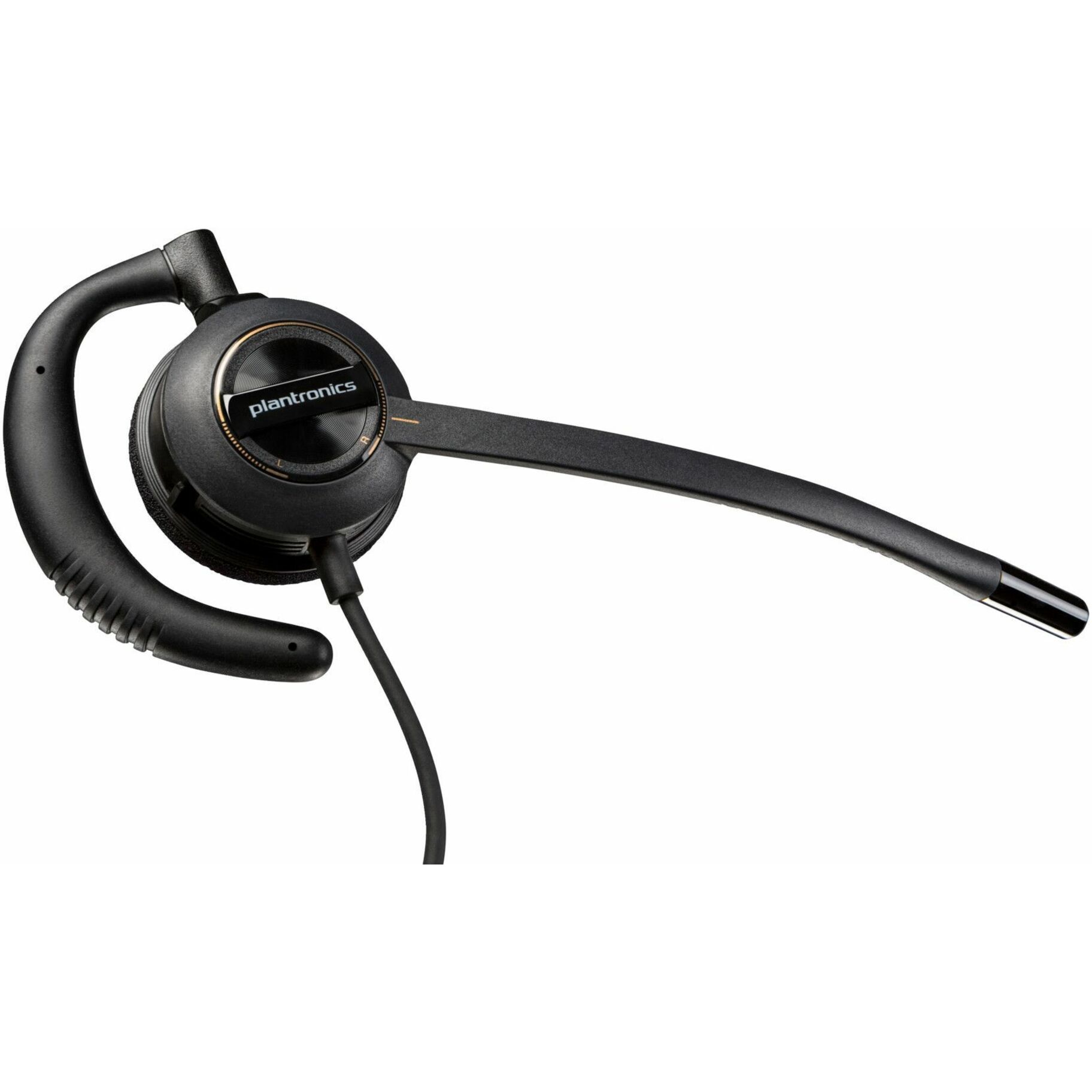 Poly EncorePro 530 with Quick Disconnect Discreet Headset TAA - Mono - Mini-phone (3.5mm) - Wired - 20 Hz to 16 kHz - On-ear - Monaural - Ear-cup - 2.92 ft Cable - Omni-directional, Noise Cancelling Microphone - Black