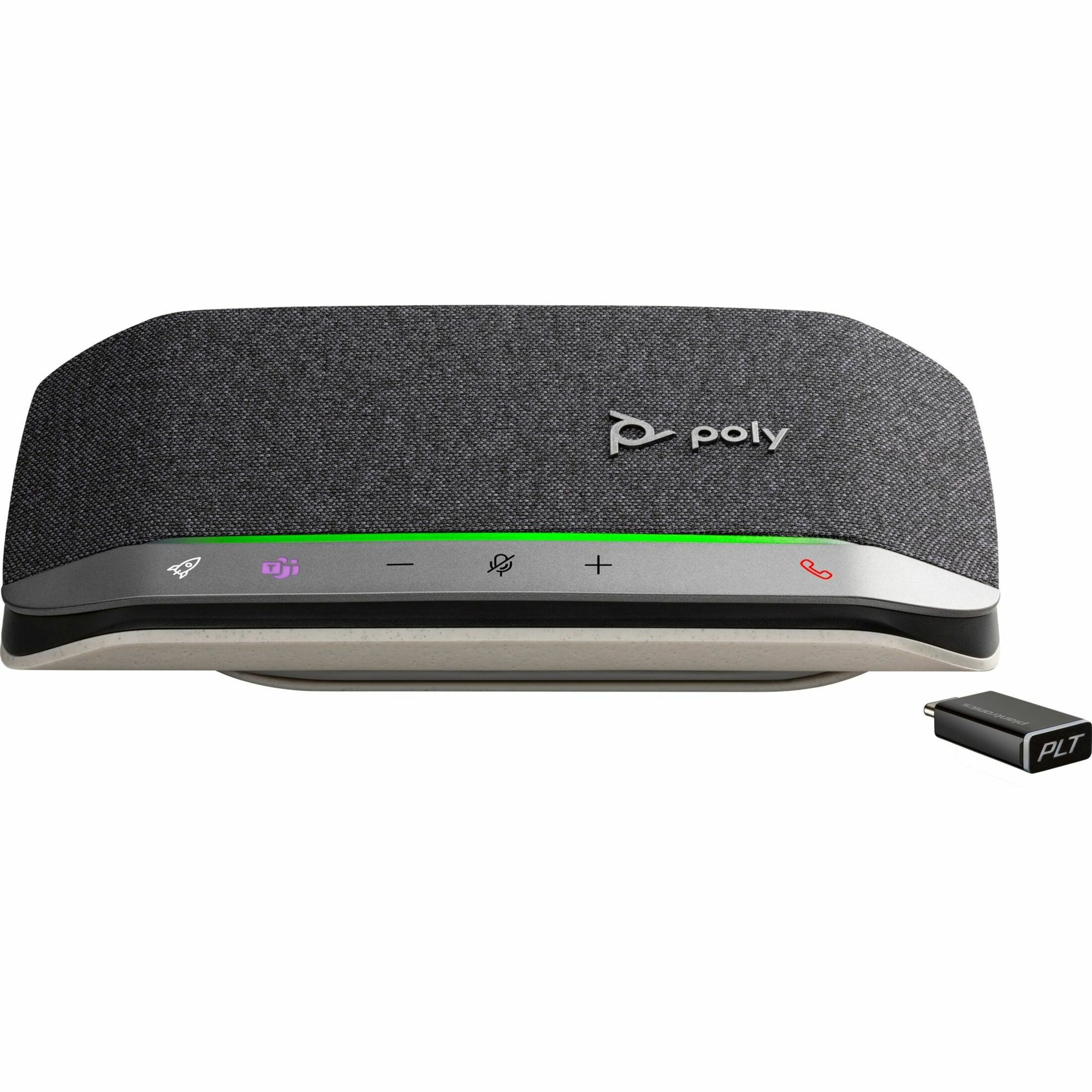 Poly Sync 20-M Microsoft Teams Certified USB-C Speakerphone - Wired - Microsoft Teams - 3 Microphone(s) - 40 mm Speaker(s) - Black