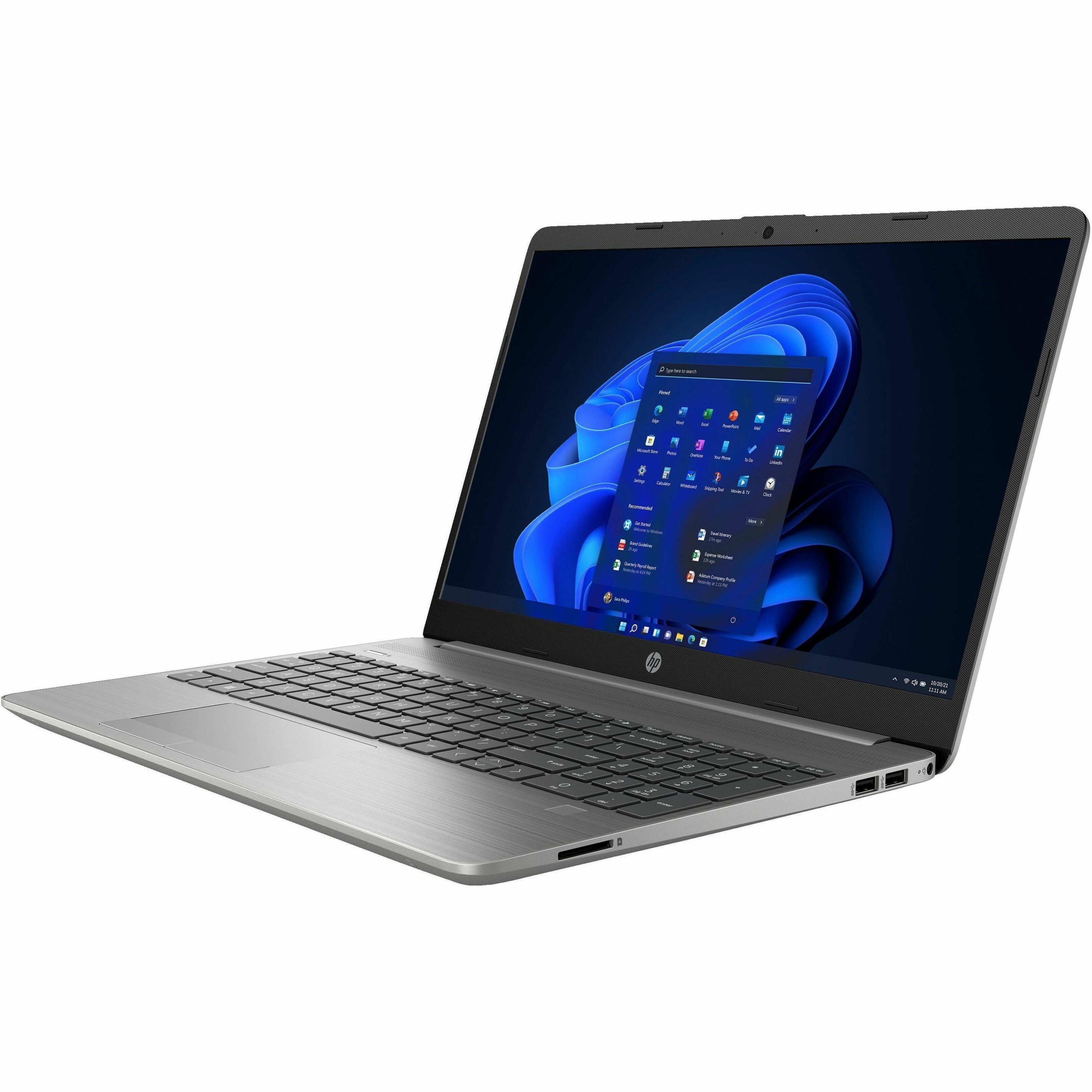 HP 250 G9 15.6" Notebook - Full HD - 60 Hz - Intel Core i7 12th Gen i7-1255U - 8 GB - 256 GB SSD - Intel Chip - 1920 x 1080 - 8.30 Hours Battery Run Time — left