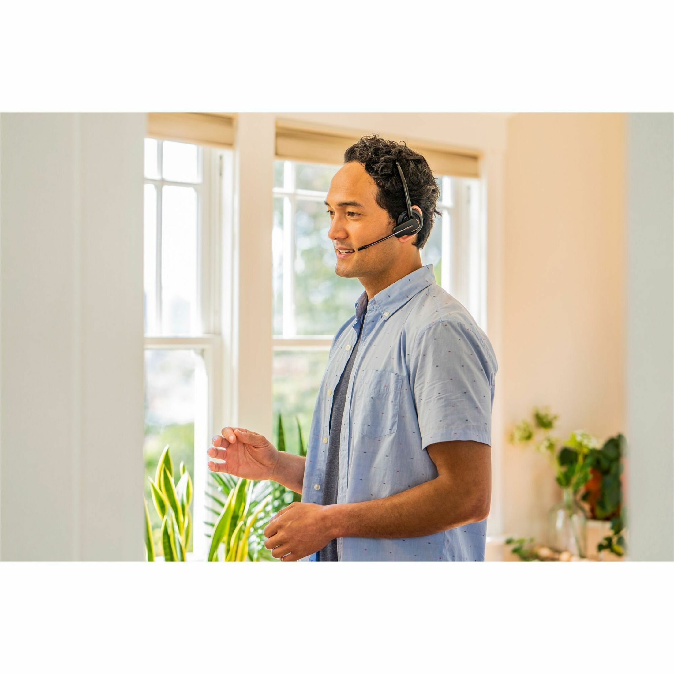 Poly Savi 8245 Office DECT 1920-1930 MHz USB-A Headset TAA - Mono - Wireless - Bluetooth - 590.6 ft - 20 Hz to 20 kHz - Over-the-ear, Over-the-head - Monaural - In-ear - Noise Cancelling Microphone - Noise Canceling — alternate image5