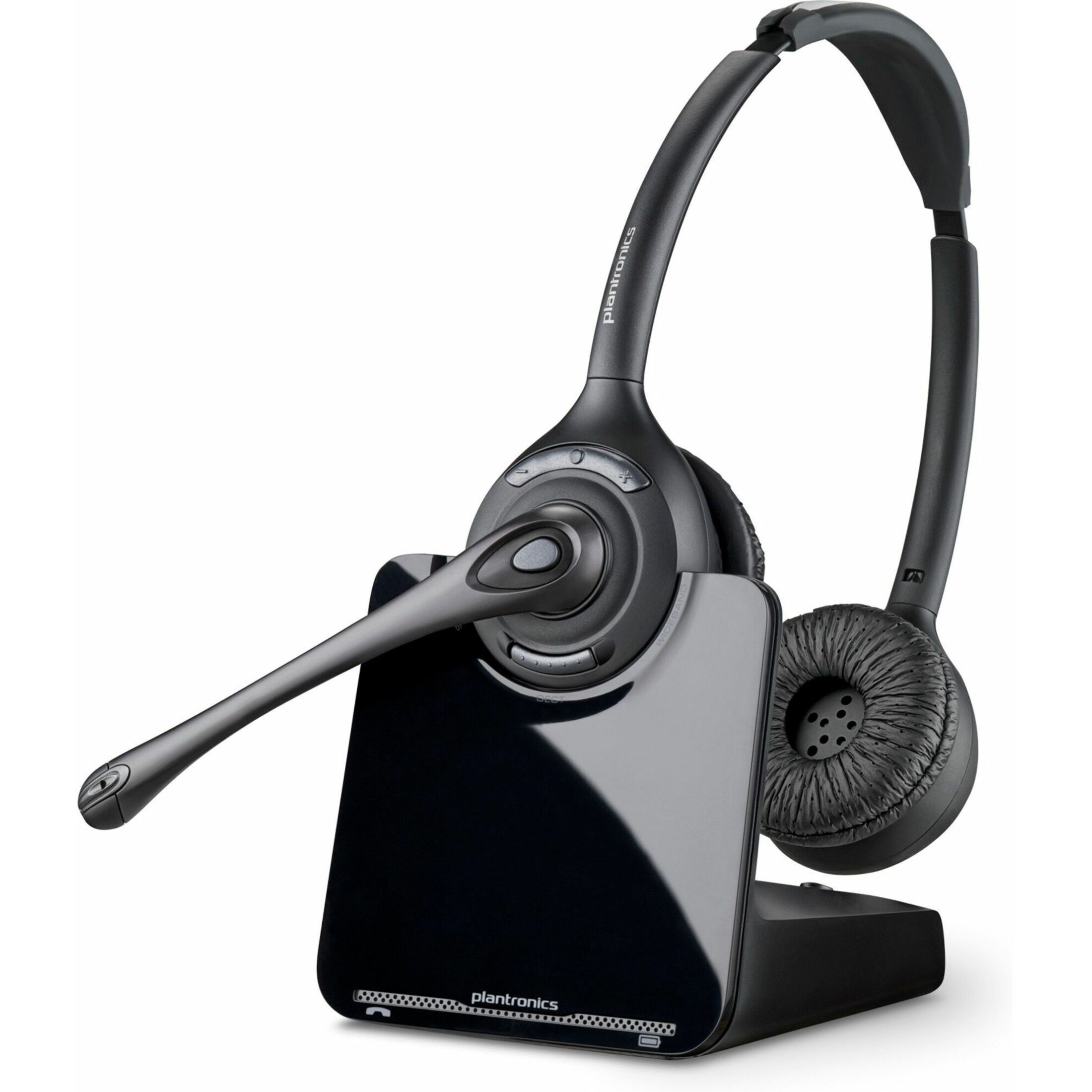 Poly CS520 XD Extra Density Headset TAA - Stereo - Wireless - DECT - 351 ft - On-ear - Binaural - Ear-cup - Noise Canceling - Black - TAA Compliant