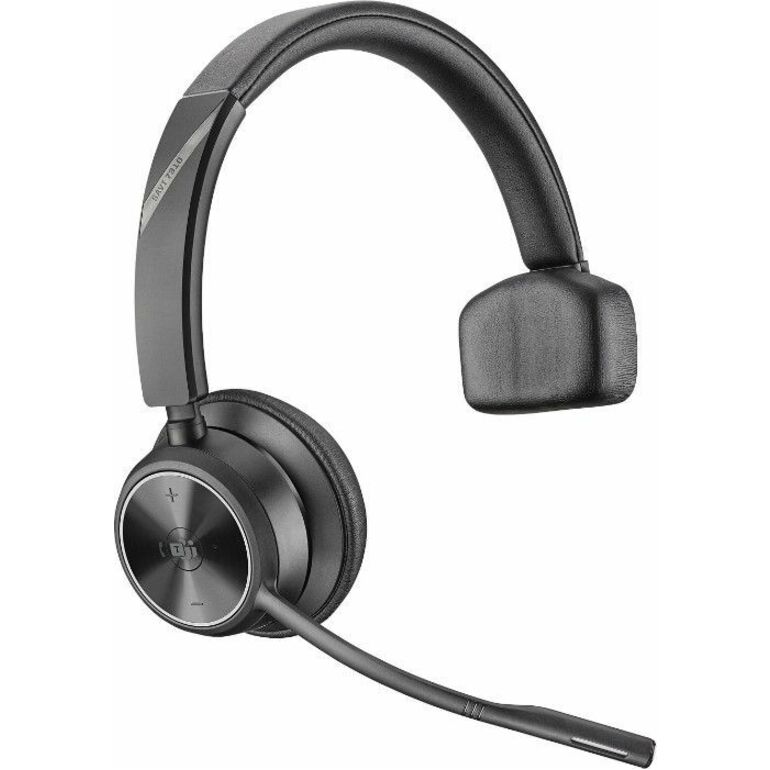 Poly Savi 7310 Office DECT 1920-1930 MHz Headset TAA - Microsoft Teams Certification - Mono - Wireless - DECT - 590.6 ft - 20 Hz to 20 kHz - On-ear, Over-the-head - Monaural - Ear-cup - Noise Cancelling Microphone - Noise Canceling - Black - TAA Compliant