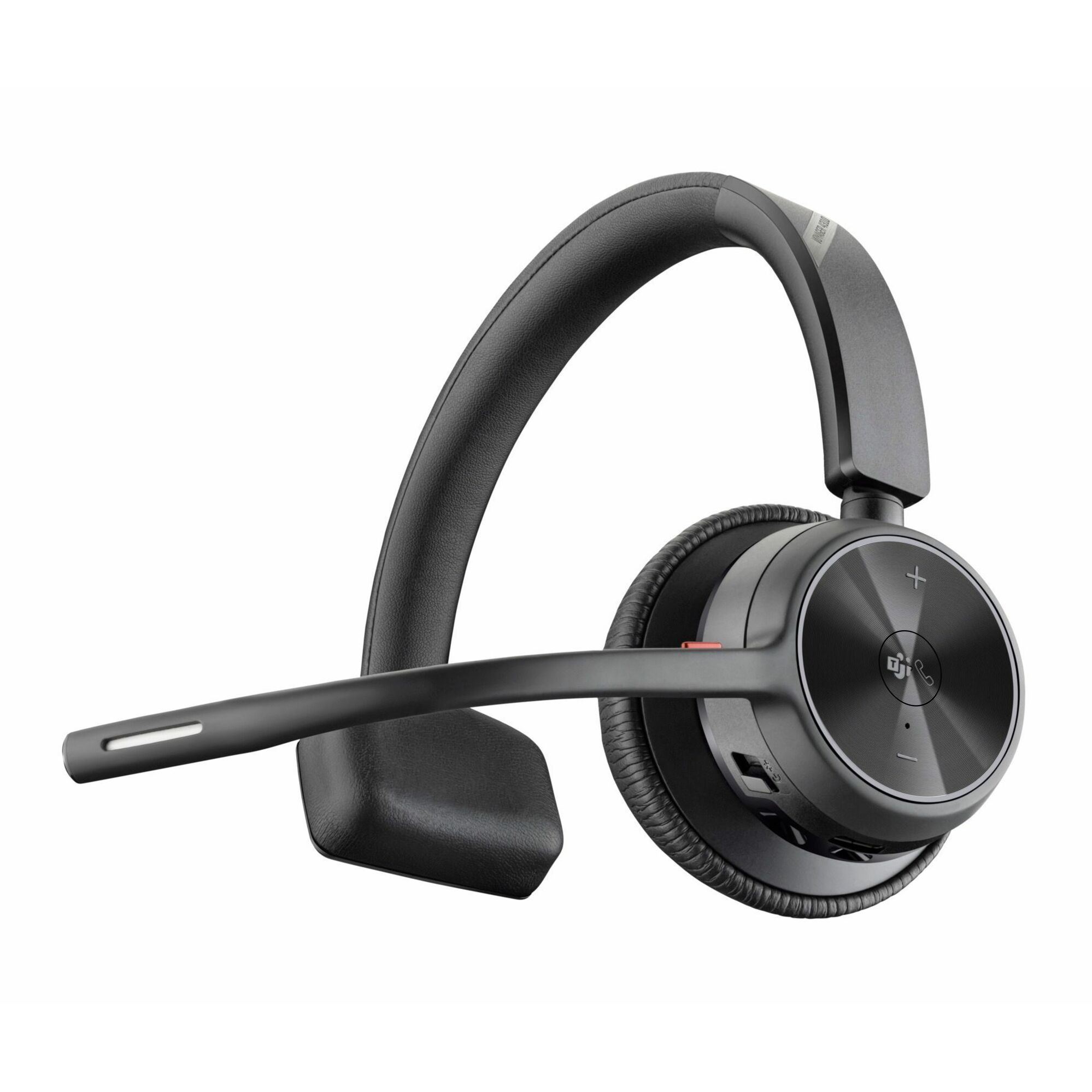 Poly Voyager 4310-M Microsoft Teams Certified USB-A Headset +BT700 dongle TAA - Microsoft Teams Certification - Siri, Google Assistant - Mono - USB Type A - Wired/Wireless - Bluetooth - 164 ft - On-ear - Monaural - Ear-cup - 5 ft Cable - MEMS Technology, Directional, Noise Cancelling, Electret Condenser Microphone - Noise Canceling - Black