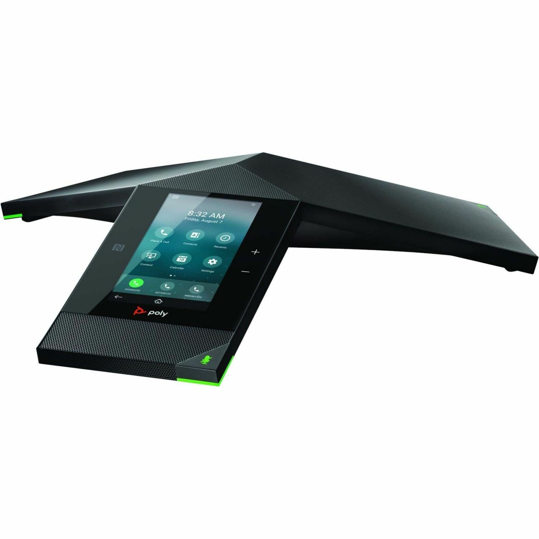 Poly Trio IP Conference Station - Corded/Cordless - Bluetooth, Wi-Fi, NFC - Black - VoIP - 5" LCD - IEEE 802.11a/b/g/n - 2 x Network (RJ-45) - PoE Ports — alternate image1