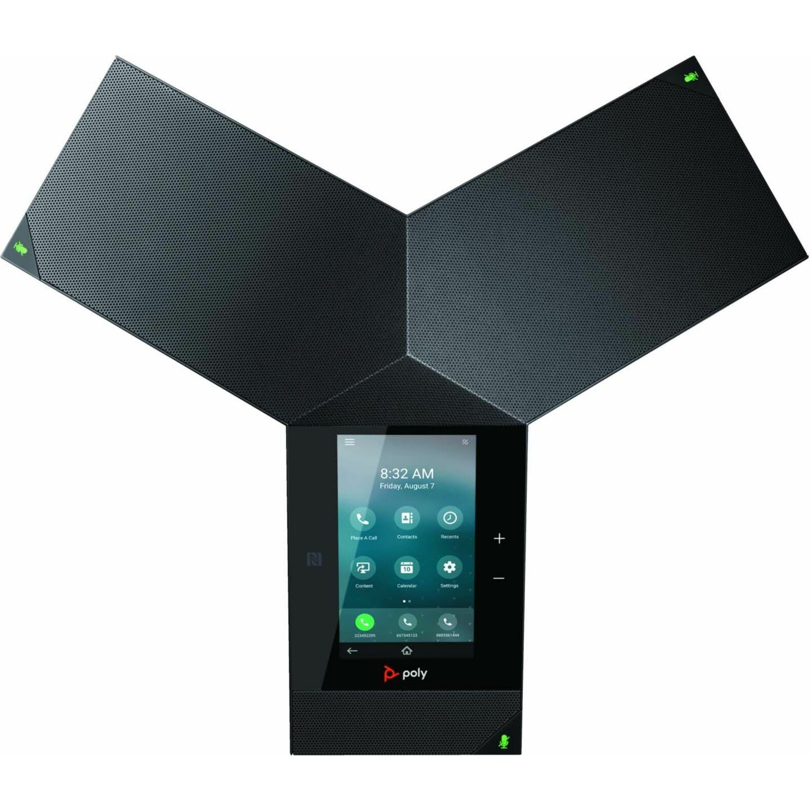 Poly Trio IP Conference Station - Corded/Cordless - Bluetooth, Wi-Fi, NFC - Black - VoIP - 5" LCD - IEEE 802.11a/b/g/n - 2 x Network (RJ-45) - PoE Ports