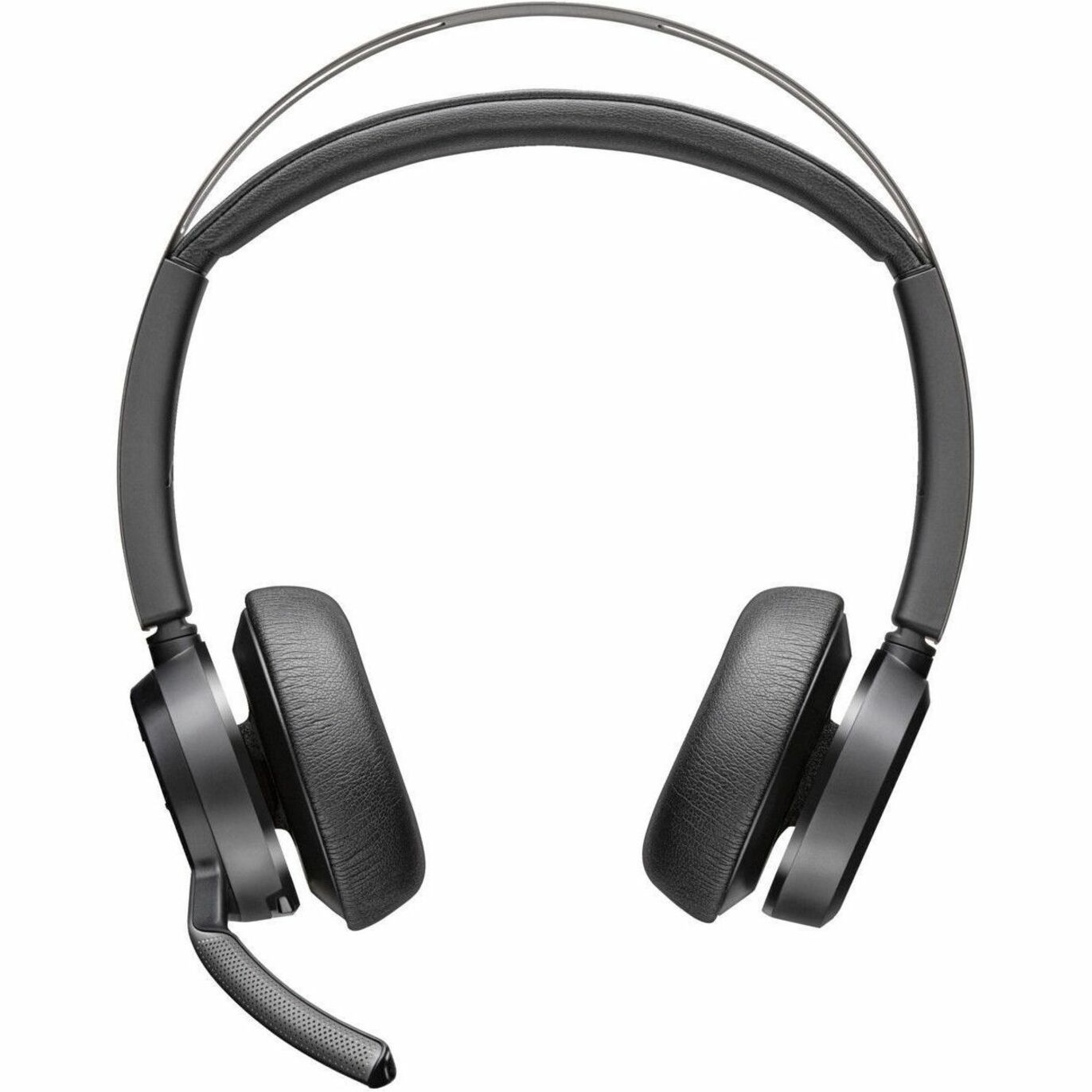 Poly Poly Voyager Focus 2 USB-A Headset TAA - Stereo - Micro USB - Wireless - Bluetooth - 164 ft - 20 Hz to 20 kHz - On-ear - Binaural - Ear-cup - MEMS Technology, Electret Condenser, Noise Cancelling MicrophoneTAA Compliant — frontmaximum