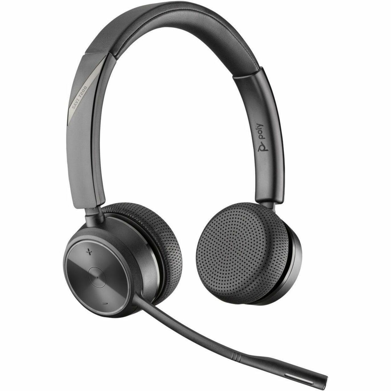 Poly Savi 7220 Office DECT 1920-1930 MHz Headset TAA - Stereo - Wireless - DECT - 393.7 ft - Over-the-head - Binaural - Ear-cup - Noise Cancelling MicrophoneTAA Compliant — rightmaximum