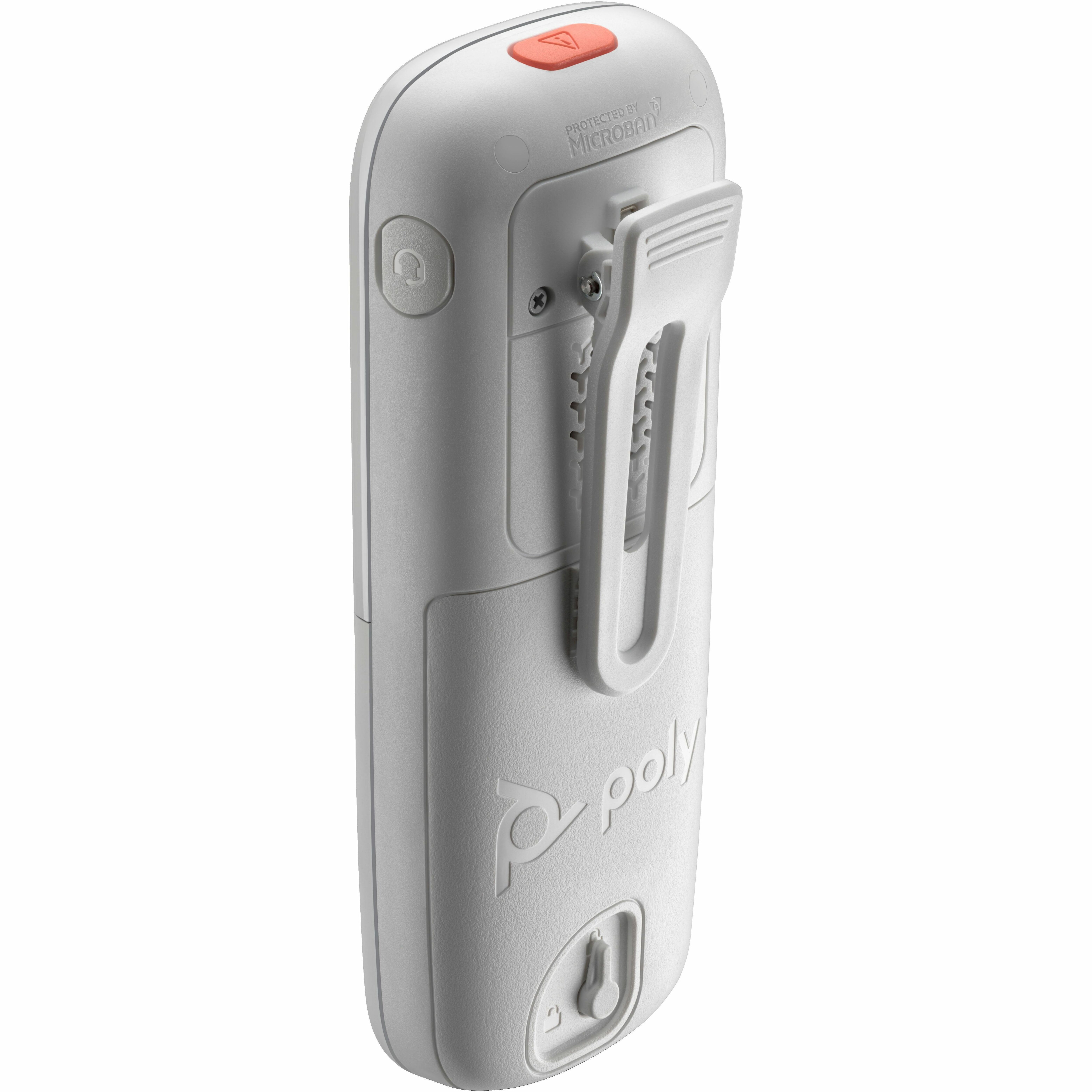 Poly Rove 40 DECT Phone Handset - Cordless - DECT, Bluetooth - 2.4" Screen Size - Audio - Headset Port - 18 Hour Battery Talk Time - White — rearmaximum