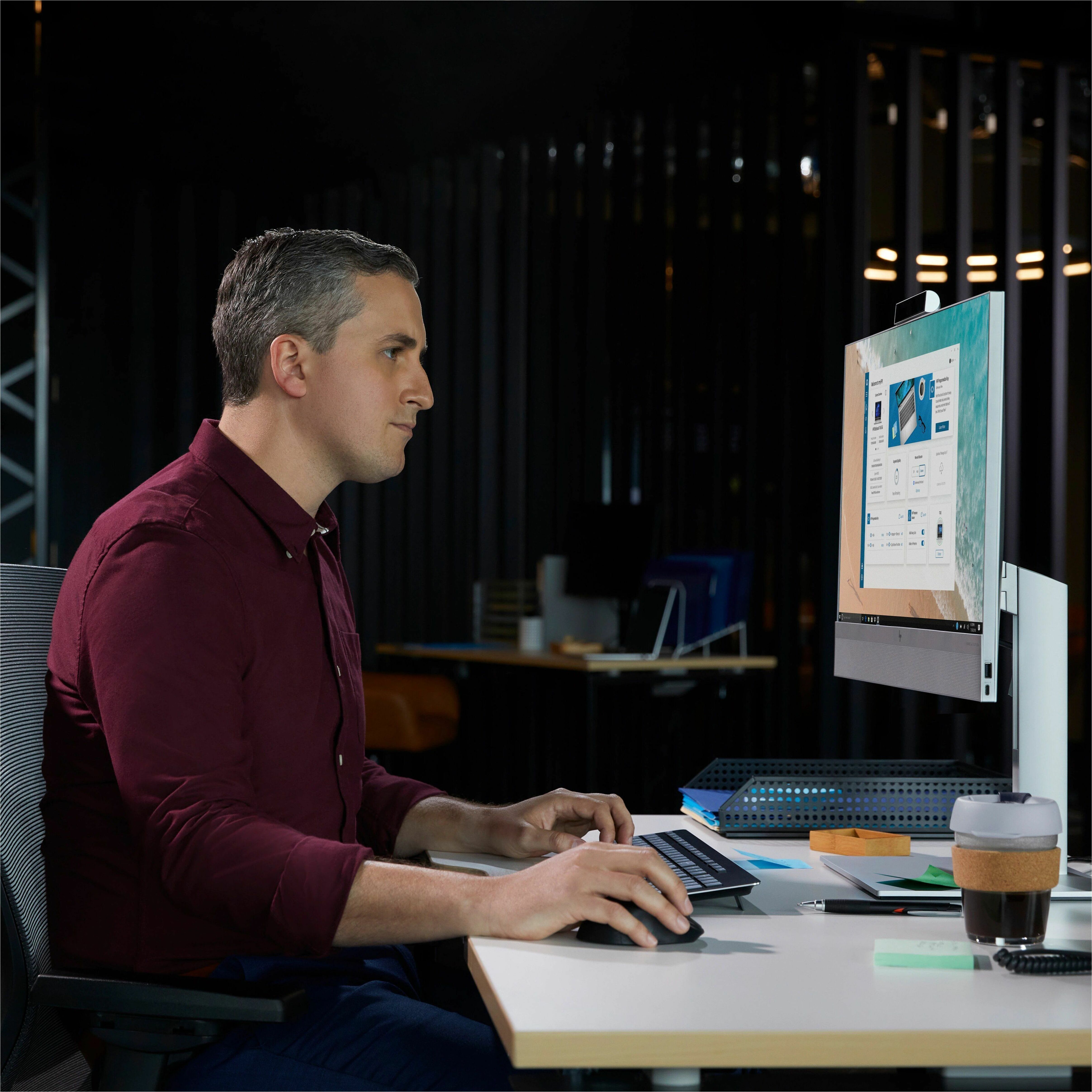 HP EliteOne 840 G9 All-in-One Computer - Intel Core i5 12th Gen i5-12500 - 16 GB - 23.8" Full HD - Desktop - Intel Q670 Chip - 1920 x 1080 — alternate image2