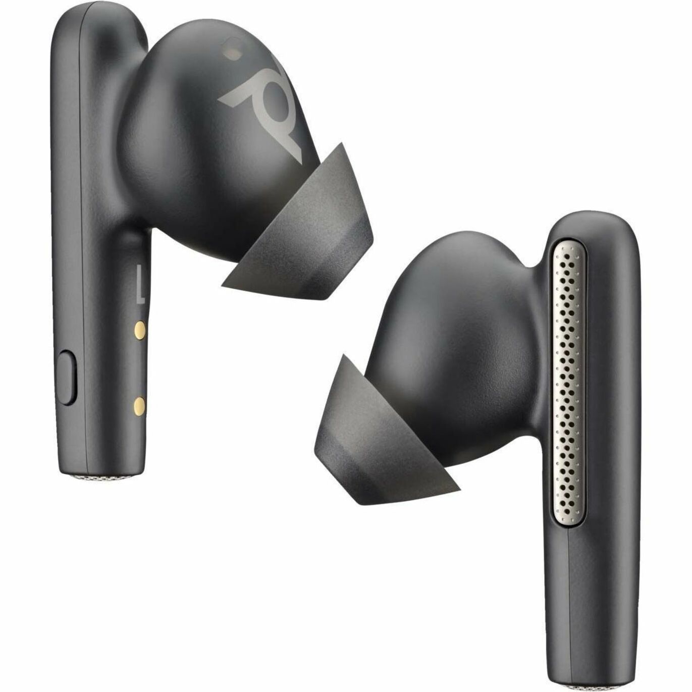 Poly Voyager Free 60 UC Earset - Microsoft Teams Certification - Google Assistant, Siri - Stereo - True Wireless - Bluetooth - 98.4 ft - 20 Hz to 20 kHz - Earbud - Binaural - In-ear - Carbon Black — front