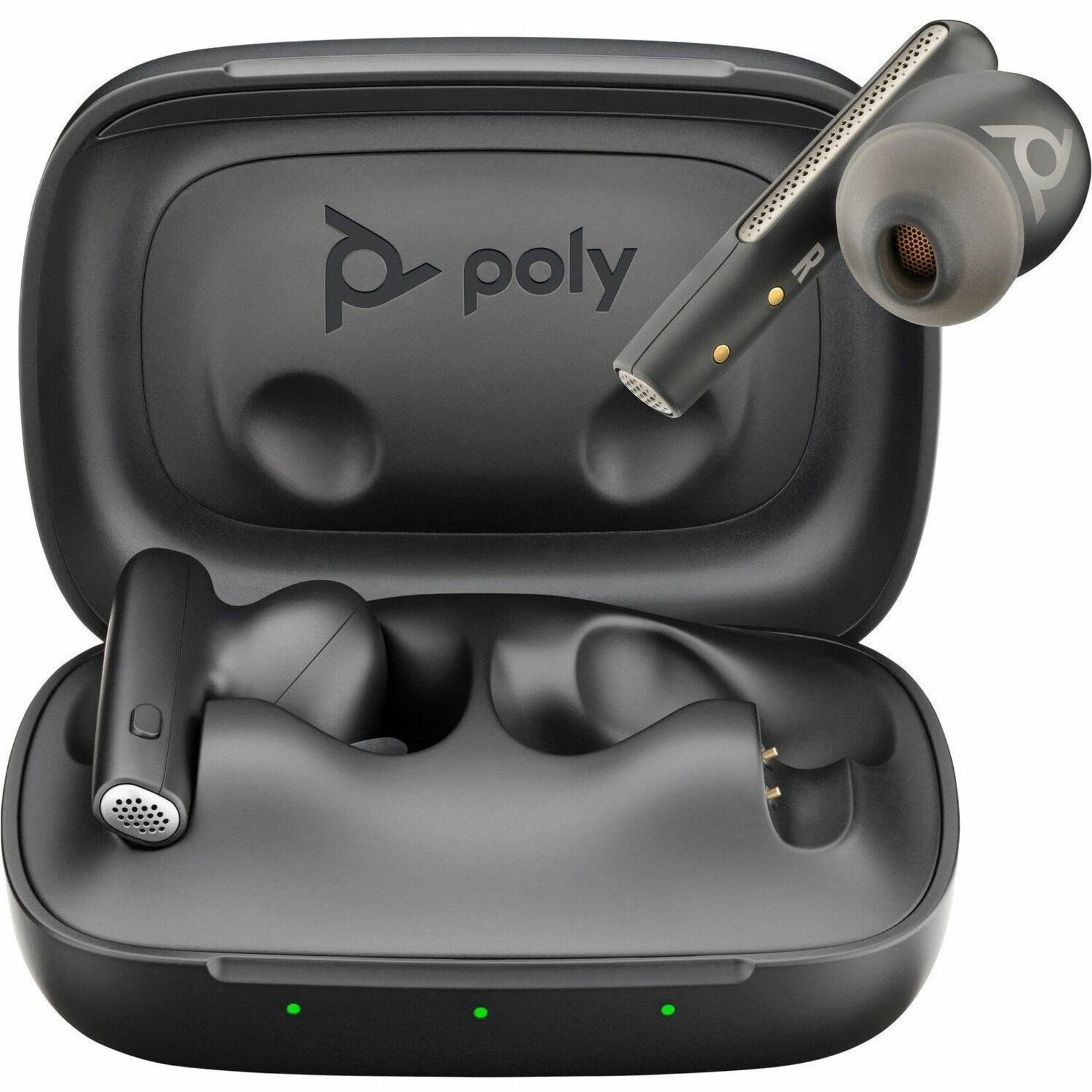 Poly Voyager Free 60 UC Earset - Siri, Google Assistant - Stereo - True Wireless - Bluetooth - 98.4 ft - 20 Hz to 20 kHz - Earbud - Binaural - In-ear - Carbon Black — alternate image1