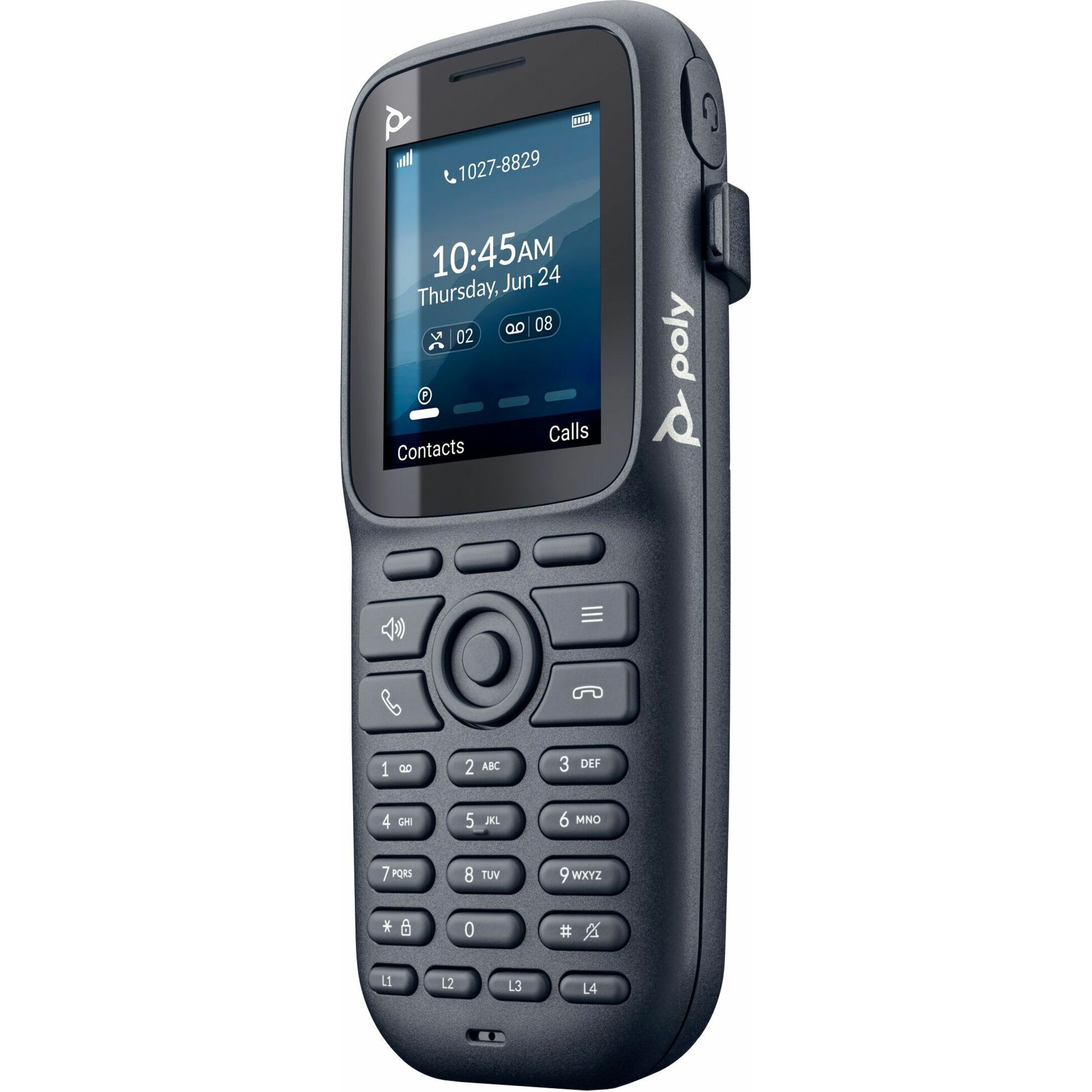 Poly Rove 20 DECT Phone Handset - Cordless - DECT - 2" Screen Size - Audio - Headset Port - 1 Day Battery Talk Time - Black