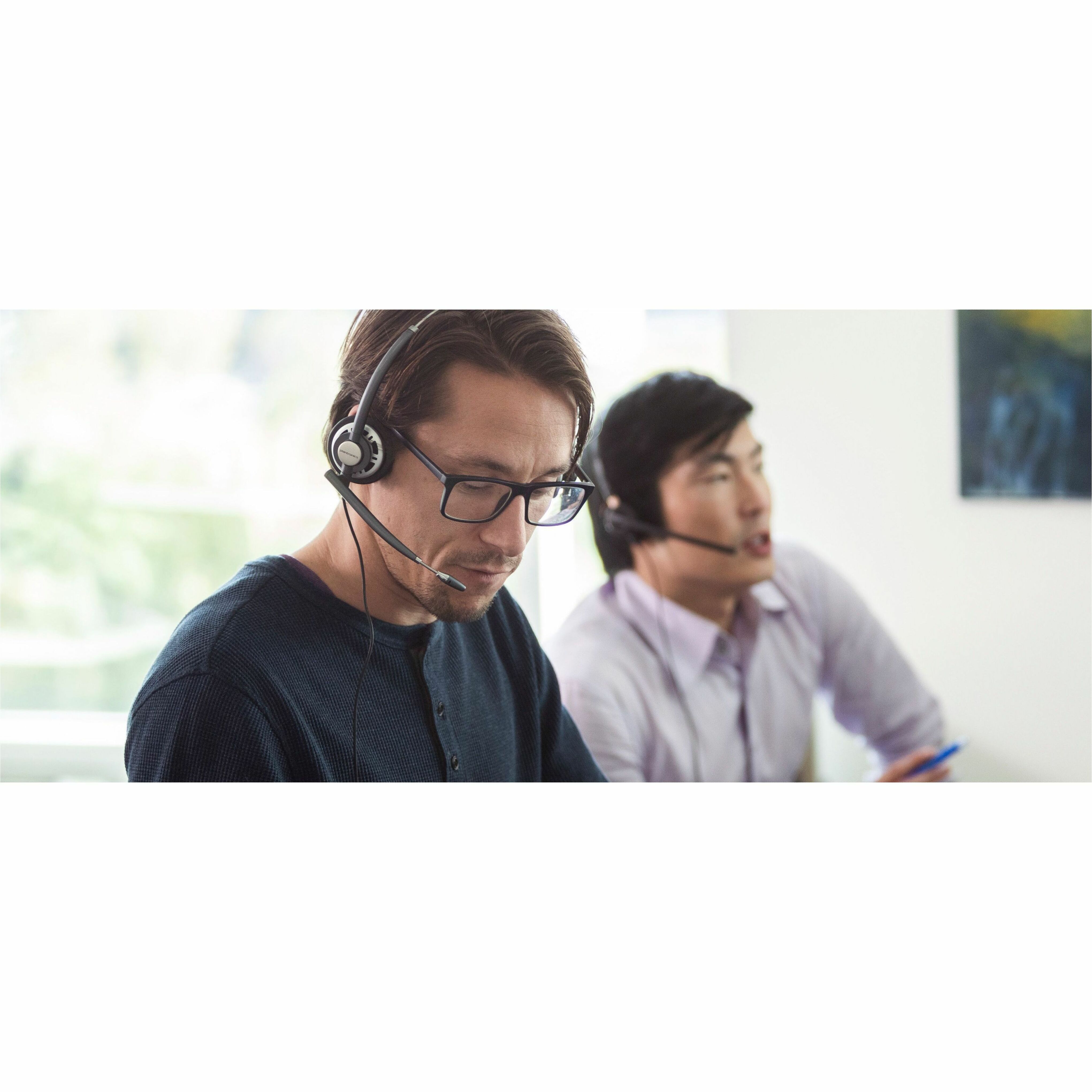 Poly EncorePro 720D with Quick Disconnect Binaural Digital Headset TAA - Stereo - USB Type A - Wired - On-ear, Over-the-head - Binaural - Ear-cup - 2.92 ft Cable - Noise Cancelling, Omni-directional Microphone - Black - TAA Compliant — life style