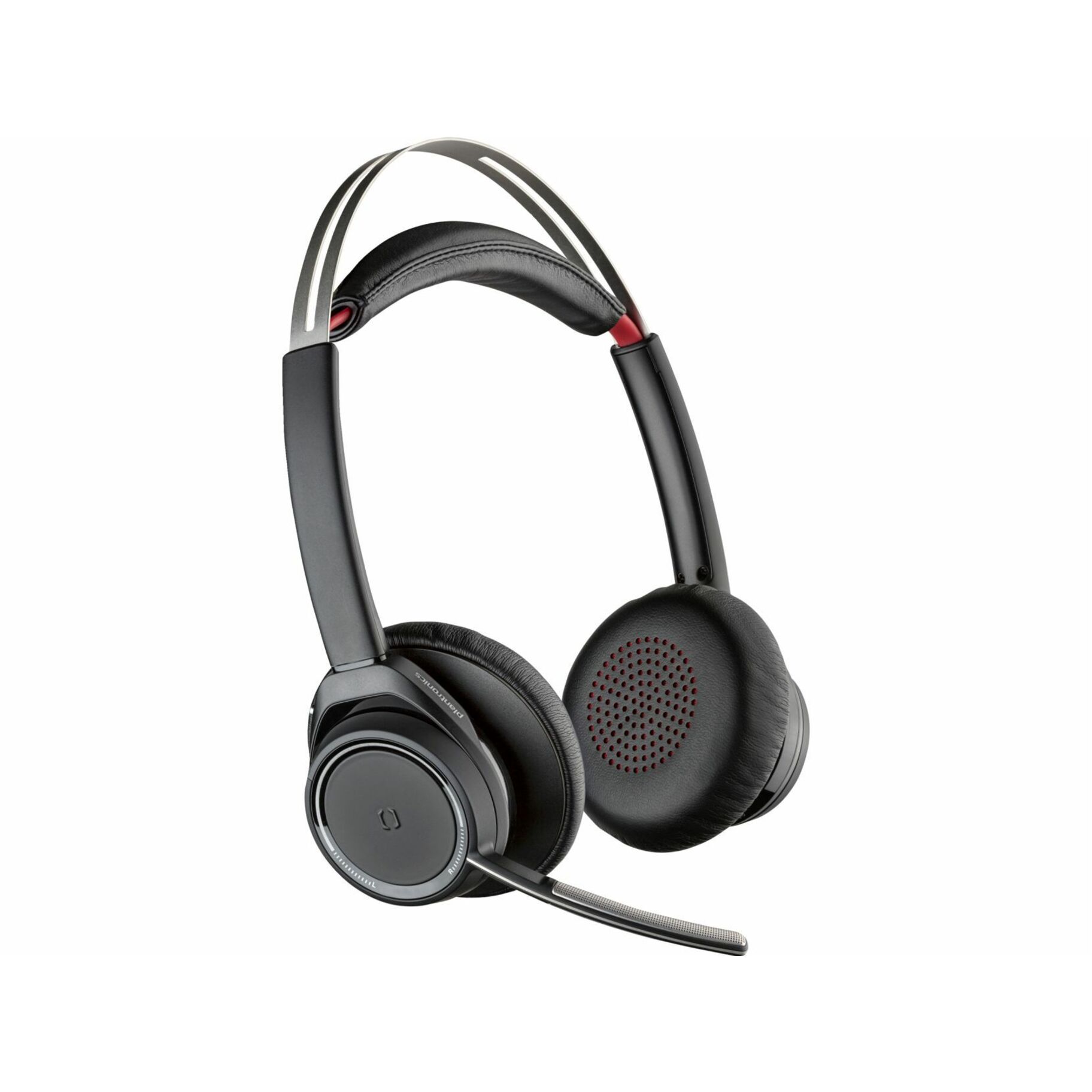 Poly Voyager Focus UC B825-M Headset - Stereo - Wireless - Bluetooth - 98.4 ft - On-ear - Binaural - Ear-cup