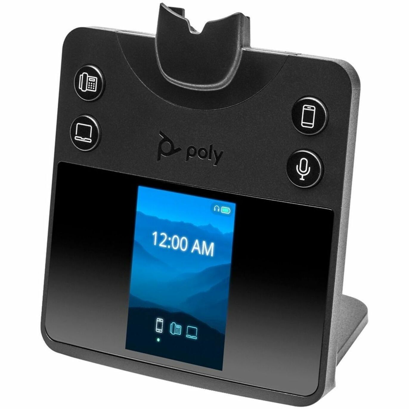 Poly Savi 8400 Office 8420 Headset - Microsoft Teams Certification - Stereo - Wireless - Bluetooth/DECT - 590.6 ft - 20 Hz to 20 kHz - On-ear, Over-the-head - Binaural - Supra-aural - Noise Cancelling Microphone - Black — alternate image1