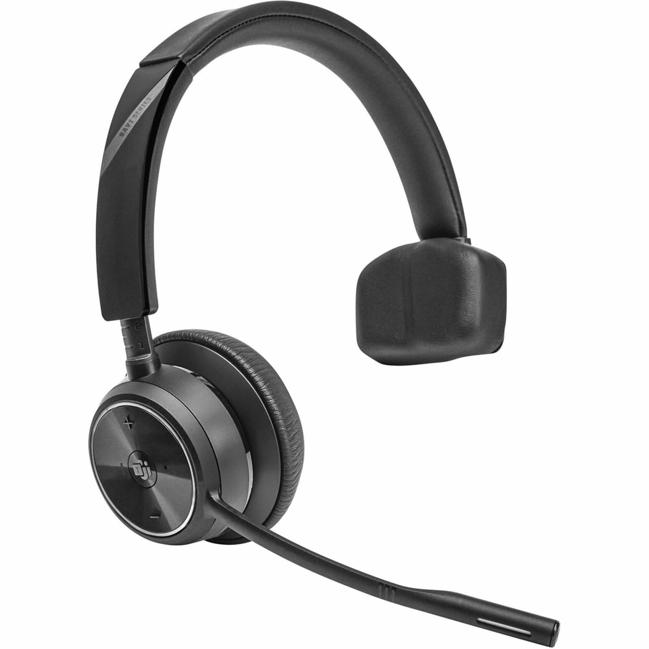 Poly Savi 7410 Office Monaural Microsoft Teams Certified DECT 1920-1930 MHz Headset - Microsoft Teams Certification - Mono - Wireless - Bluetooth/DECT - 590 ft - Over-the-head, On-ear - Monaural - Supra-aural - Noise Cancelling Microphone - Noise Canceling - Black — rightmaximum