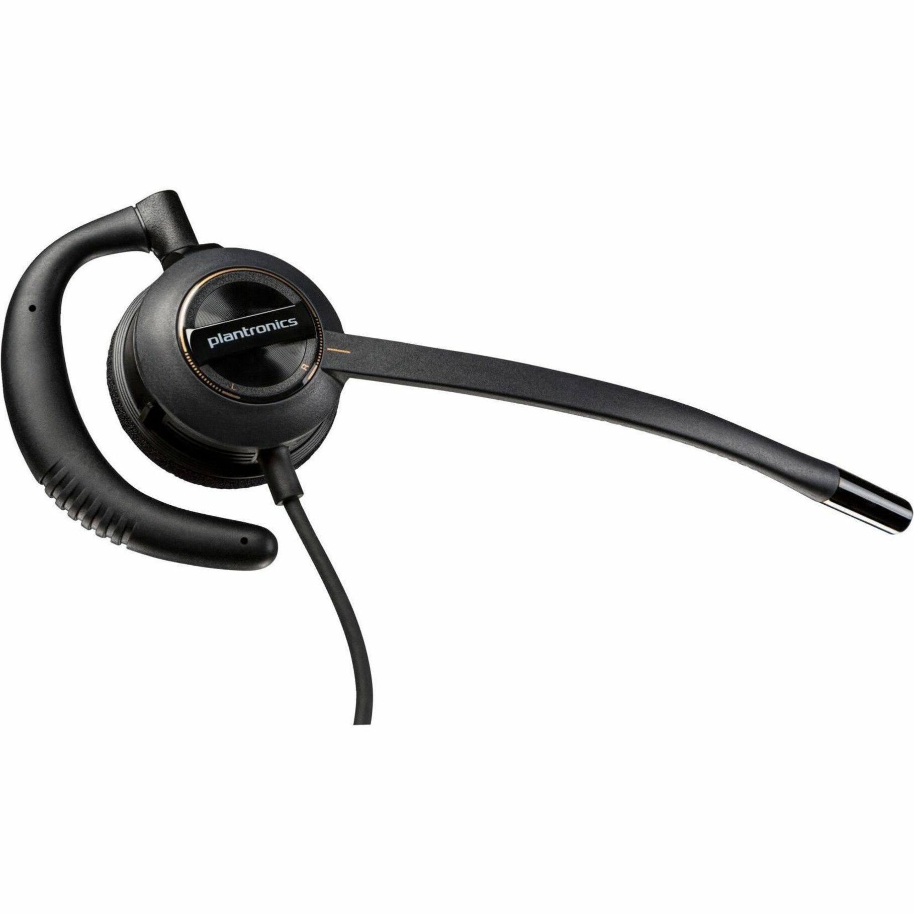 Poly EncorePro 530D with Quick Disconnect Discreet Digital Headset TAA - Mono - Quick Disconnect, USB - Wired - Over-the-ear - Monaural - Ear-cup - Noise Cancelling Microphone - Noise Canceling - Black — right