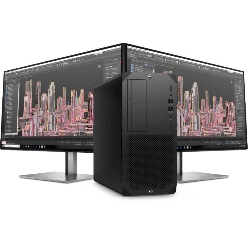 HP Z2 G9 Workstation - 1 Core i7 12th Gen i7-12700 - vPro Technology - 32 GB - Tower - Black - Intel W680 Chip - Serial ATA/600, NVMe Controller - 0, 1 RAID Levels - Gigabit Ethernet — alternate image1