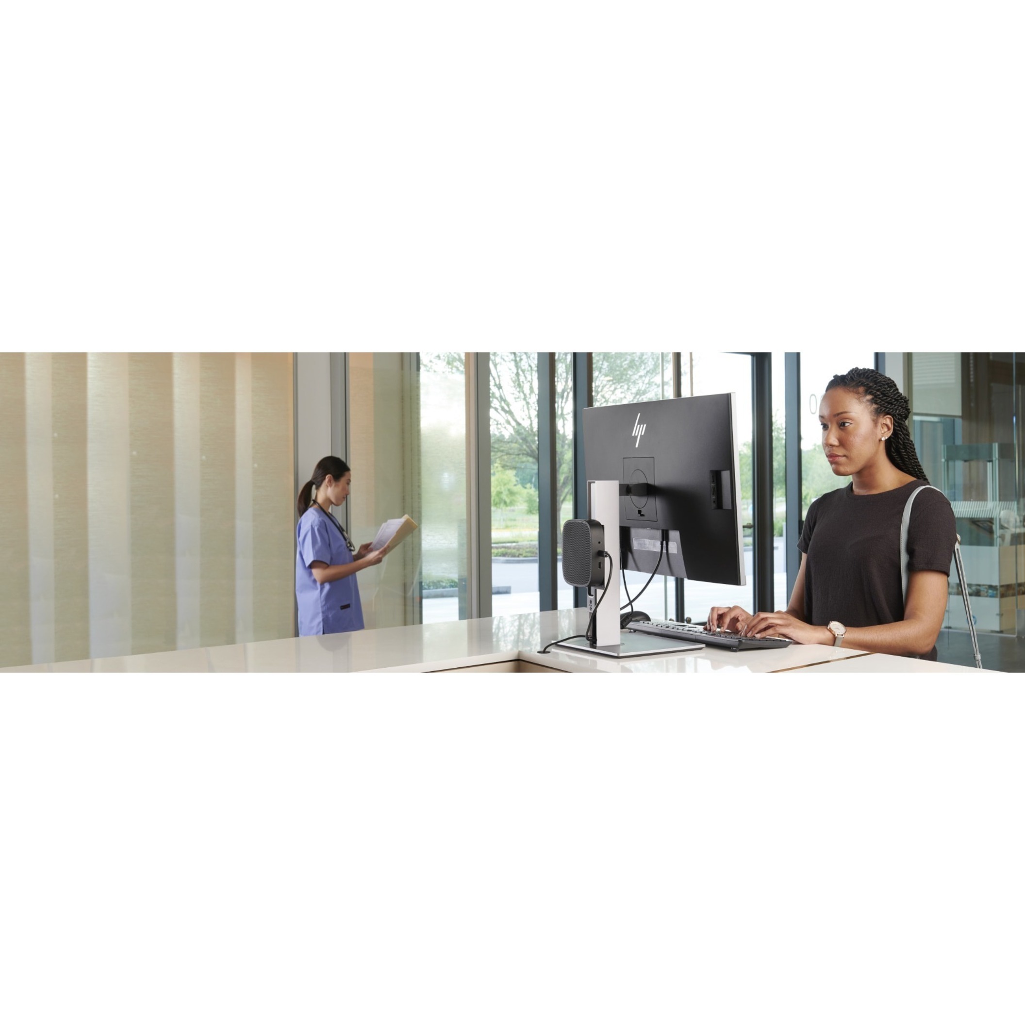 HP t430 Thin Client Celeron N4020 Dual-core (2 Core) 1.10 GHz - Intel Chip - 4 GB RAM DDR4 SDRAM - 32 GB Flash - Gigabit Ethernet - HDMI - DisplayPort - Network (RJ-45) - 4 Total USB Port(s) - USB Type-C - 45 W — alternate image12