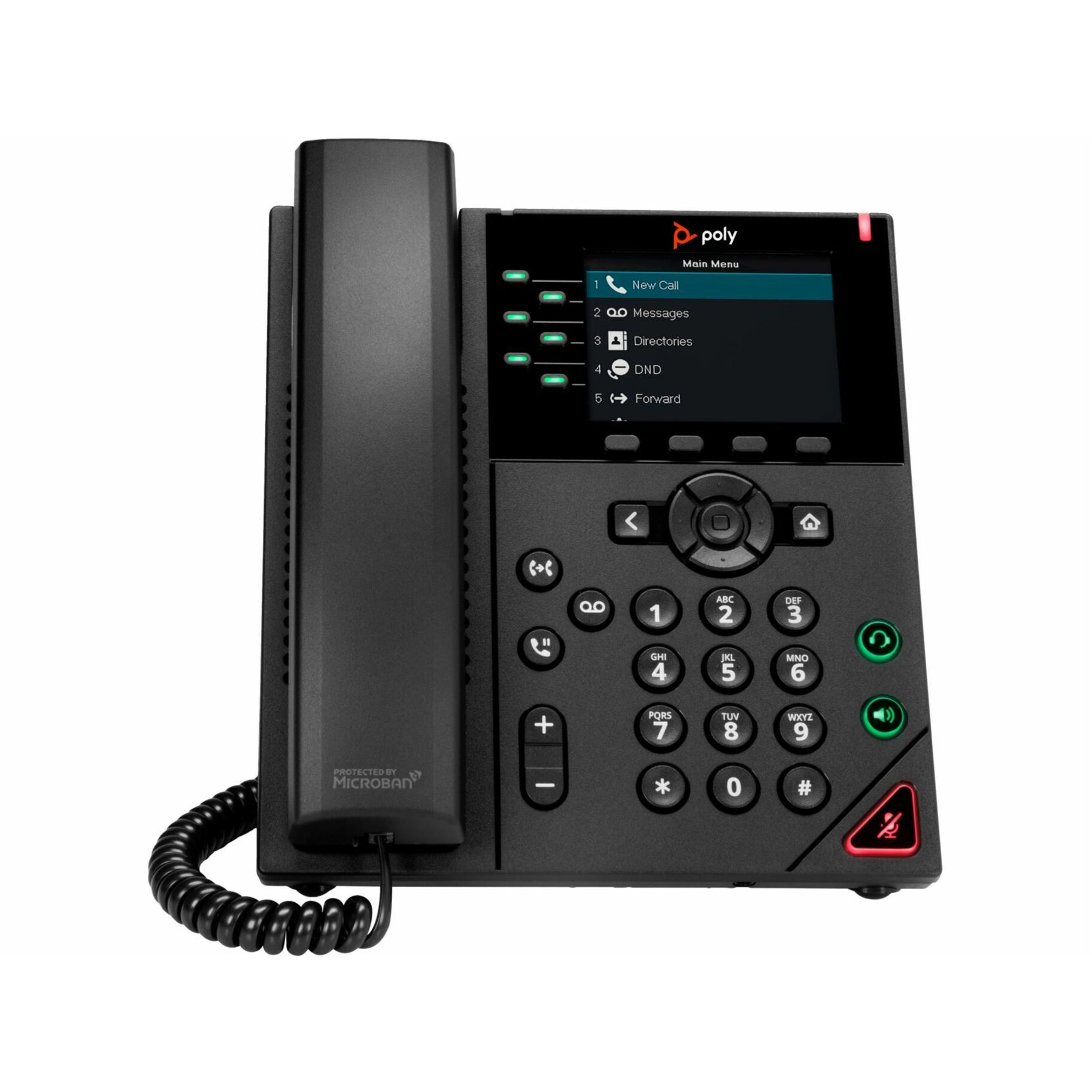 Poly VVX 350 6-Line IP Phone and PoE-enabled GSA/TAA - 24 x Total Line - VoIP - 3.5" LCD - 2 x Network (RJ-45) - PoE Ports