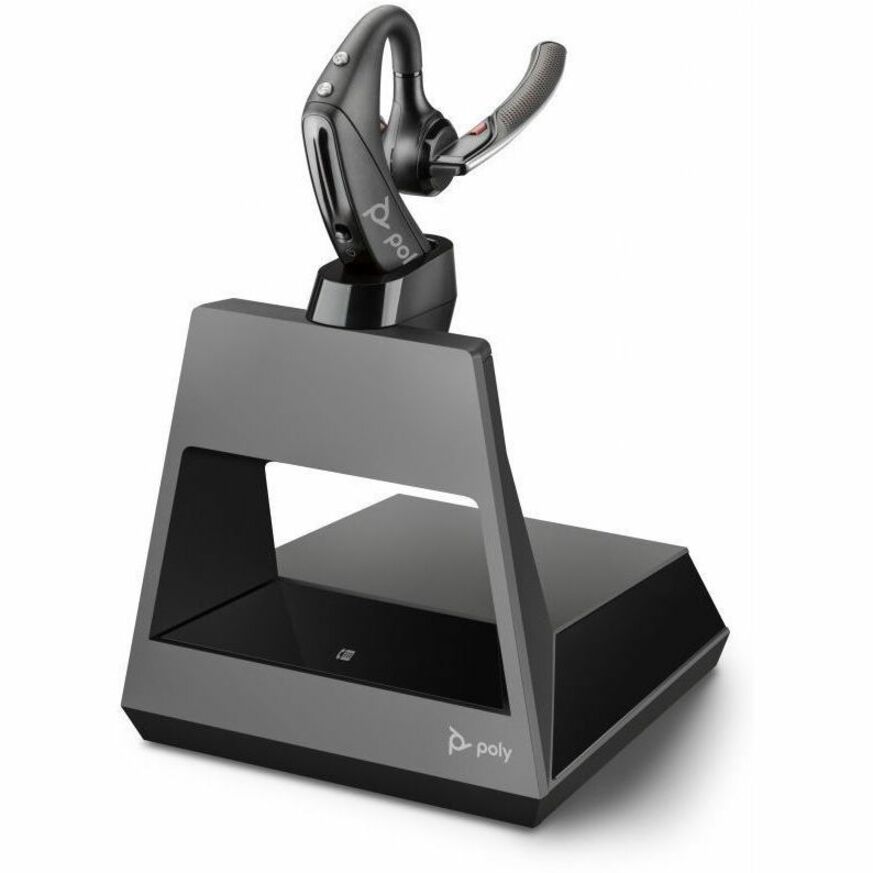Poly Voyager 5200 UC Earset - Microsoft Teams Certification - Alexa - Mono - Wireless - Bluetooth - 98.4 ft - 16 Ohm - Earbud - Monaural - In-ear - MEMS Technology, Omni-directional, Noise Cancelling Microphone — alternate image1