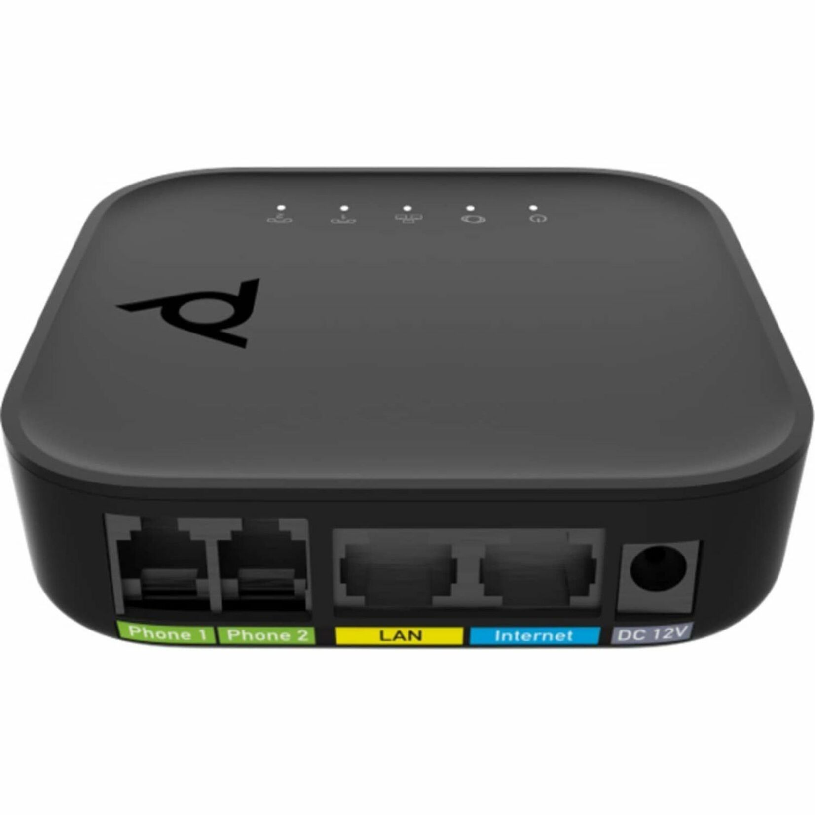 Poly ATA 402 2FXS Voice Port VoIP Adapter with Open SIP and Power Supply - 1 x Network (RJ-45) - USB - AC Adapter - Black — alternate image2