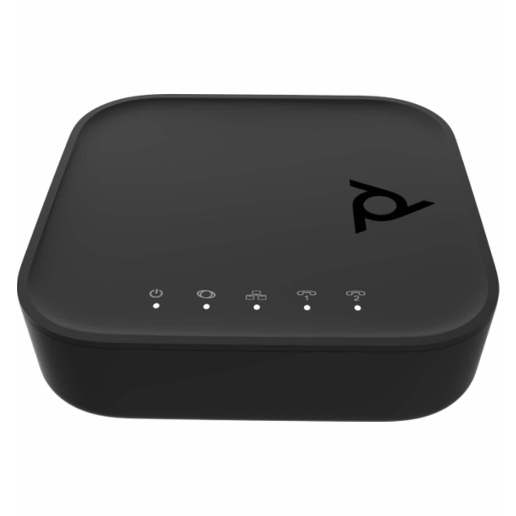 Poly ATA 402 2FXS Voice Port VoIP Adapter with Open SIP and Power Supply - 1 x Network (RJ-45) - USB - AC Adapter - Black