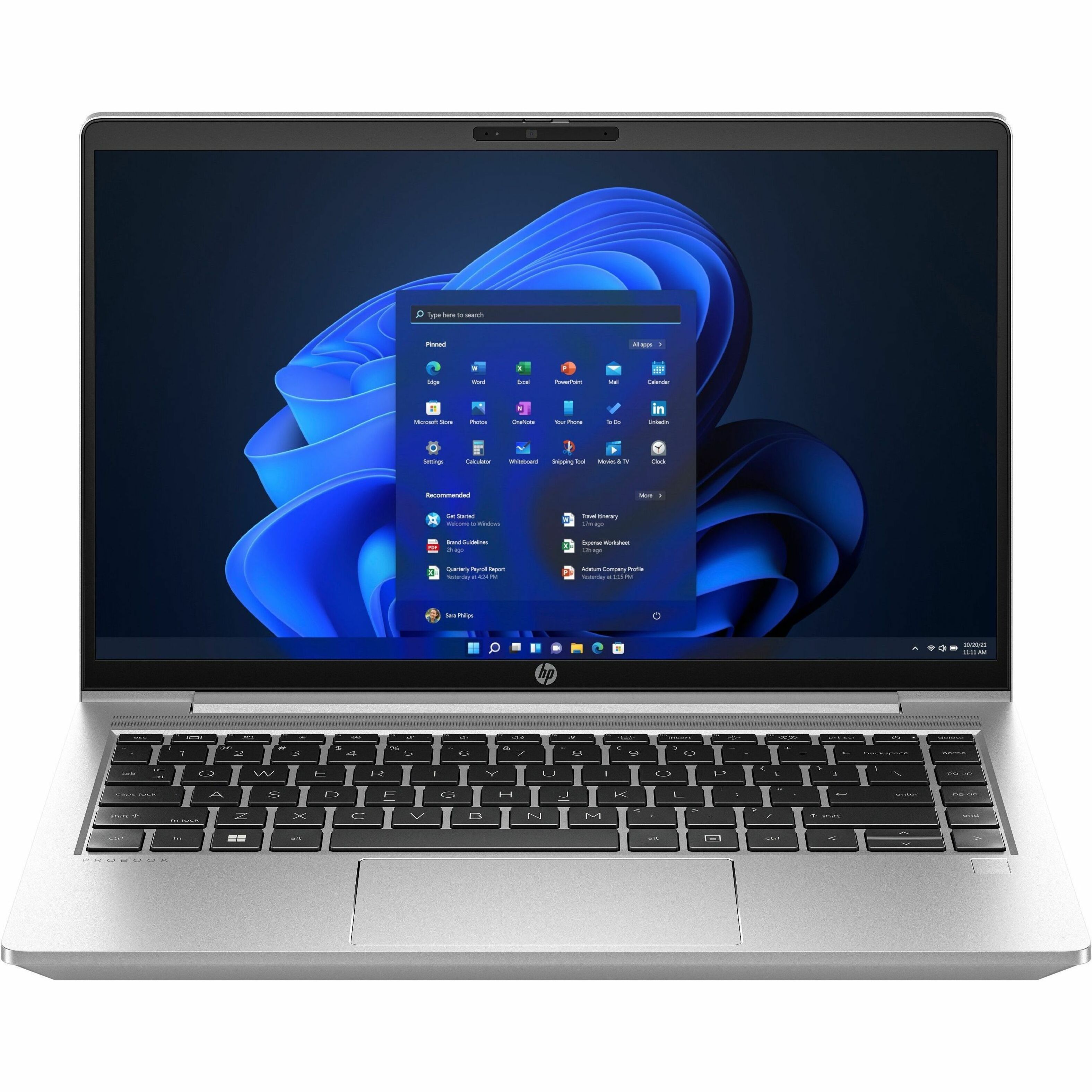 HP ProBook 445 G10 14" Notebook - 60 Hz - AMD Ryzen 5 7530U - 8 GB - 256 GB SSD - AMD Chip - IEEE 802.11ax Wireless LAN Standard — frontmaximum