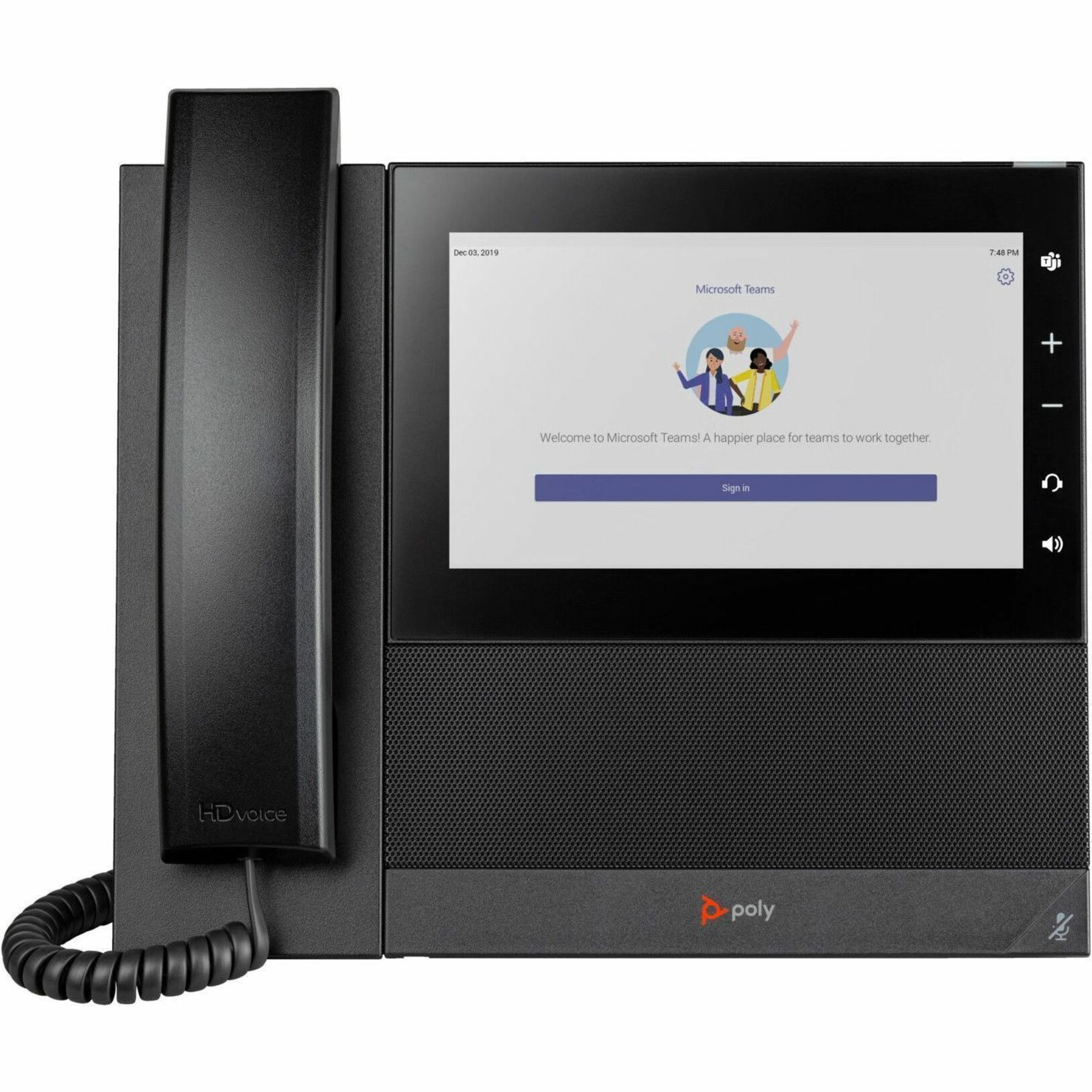 Poly CCX 600 Business Media Phone for Microsoft Teams and PoE-enabled GSA/TAA - 24 x Total Line - VoIP - 7" LCD - IEEE 802.11a/b/g/n - 2 x Network (RJ-45) - PoE Ports — alternate image1