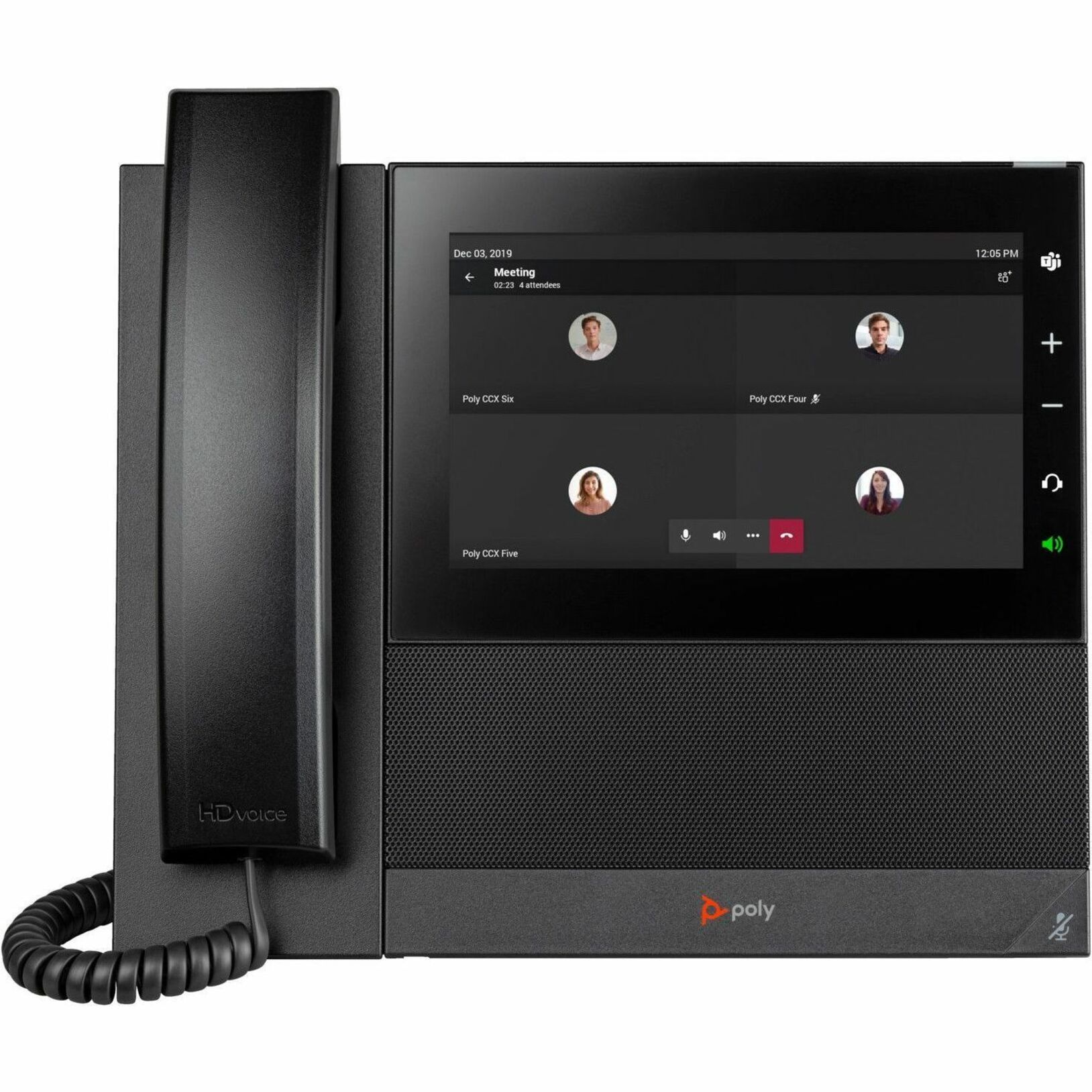 Poly CCX 600 Business Media Phone for Microsoft Teams and PoE-enabled GSA/TAA - 24 x Total Line - VoIP - 7" LCD - IEEE 802.11a/b/g/n - 2 x Network (RJ-45) - PoE Ports — alternate image2