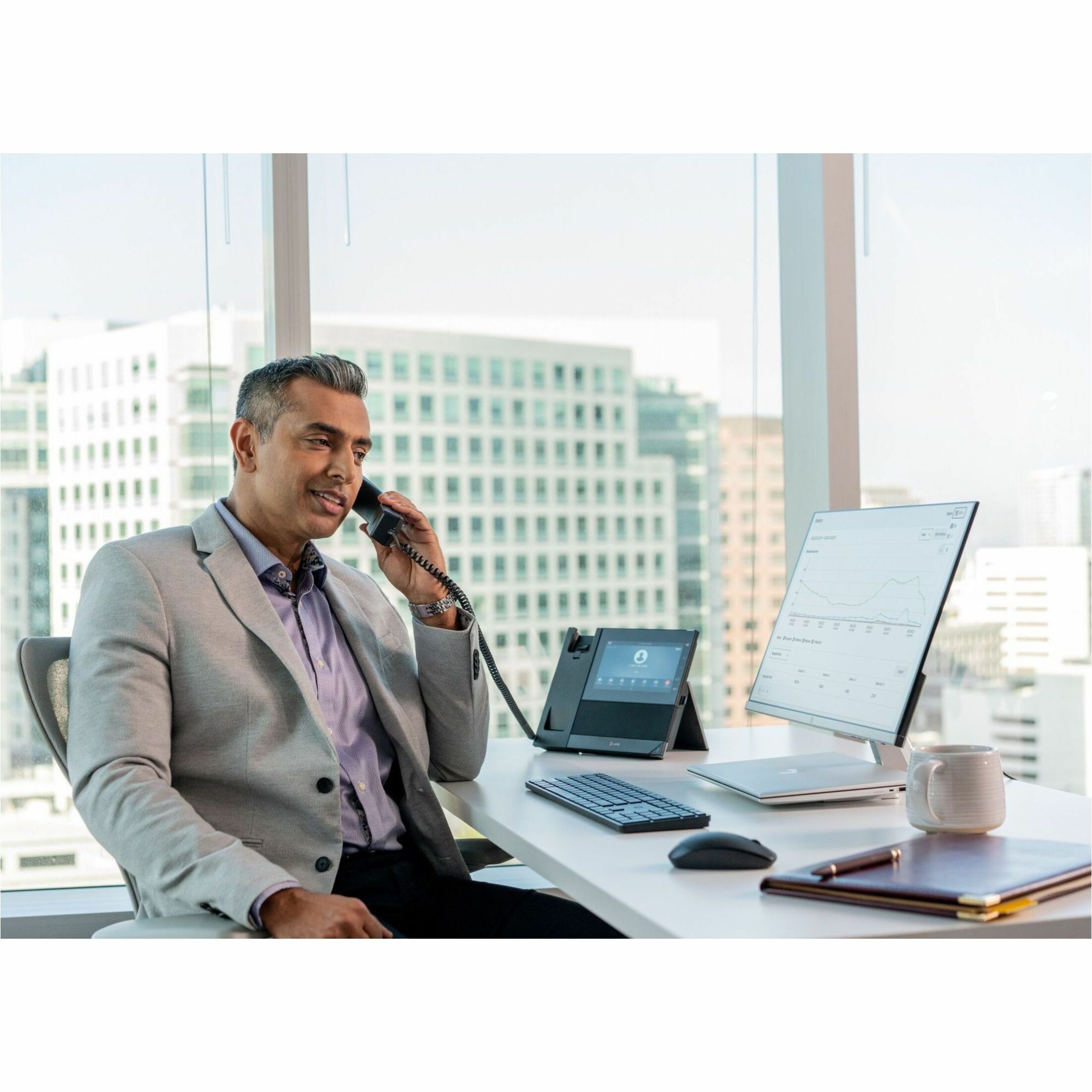 Poly CCX 600 Business Media Phone for Microsoft Teams and PoE-enabled GSA/TAA - 24 x Total Line - VoIP - 7" LCD - IEEE 802.11a/b/g/n - 2 x Network (RJ-45) - PoE Ports — alternate image5