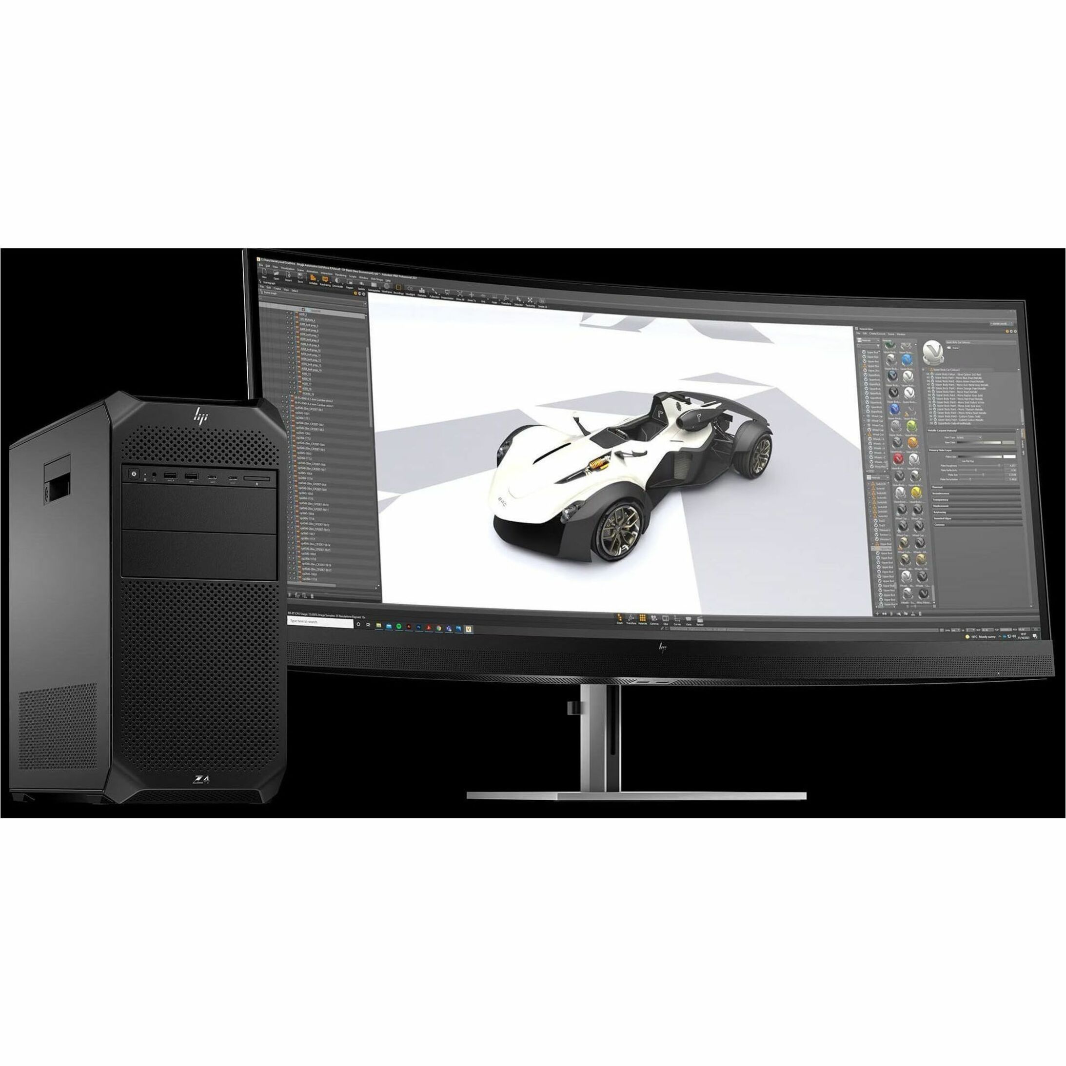 HP Z8 Fury G5 Workstation - Xeon w5-3423 - 64 GB - Tower - Black - Intel W790 Chip - Serial ATA/600 Controller - 0, 1, 5, 10 RAID Levels - Gigabit Ethernet — alternate image1
