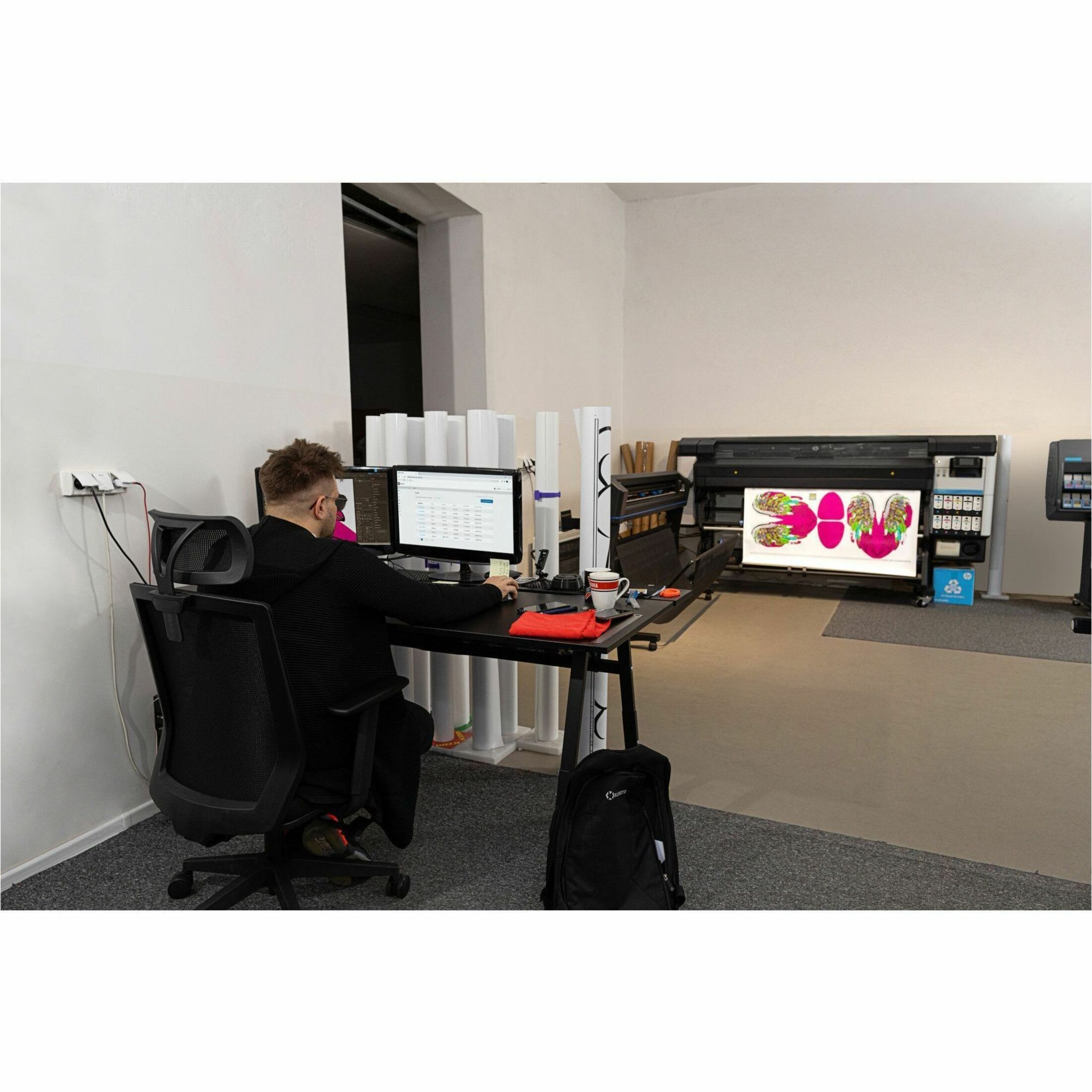 HP Latex 630 Inkjet Large Format Printer - Color - 8 Color(s) - 376.7 ft²/h Color Speed - 1200 x 1200 dpi - Ethernet - Plain Paper, Vinyl, Banner, Canvas, Adhesive Vinyl, Film, Synthetic Paper, Fabric, Mesh, Signage Media, Poster Paper, ... - Floor Standing Supported — alternate image11
