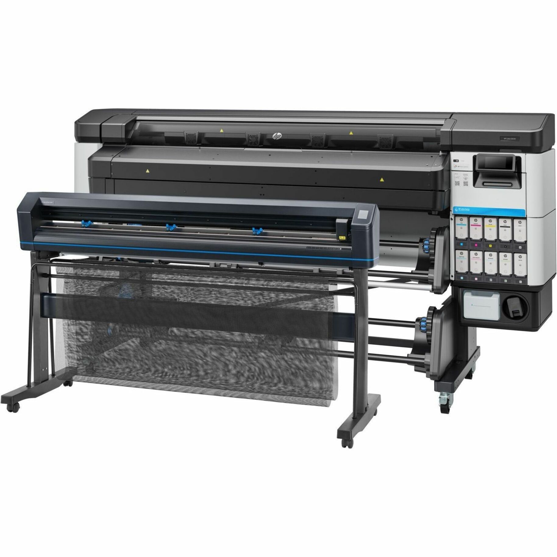 HP Latex 630 Inkjet Large Format Printer - Includes Printer, Cutter - Color - 9 Color(s) - 376.7 ft²/h Color Speed - 1200 x 1200 dpi - USB - Ethernet - Plain Paper, Banner, Poster Paper, Label, Film, Adhesive Vinyl, Canvas, Synthetic Paper, Mesh - Floor Standing Supported — left