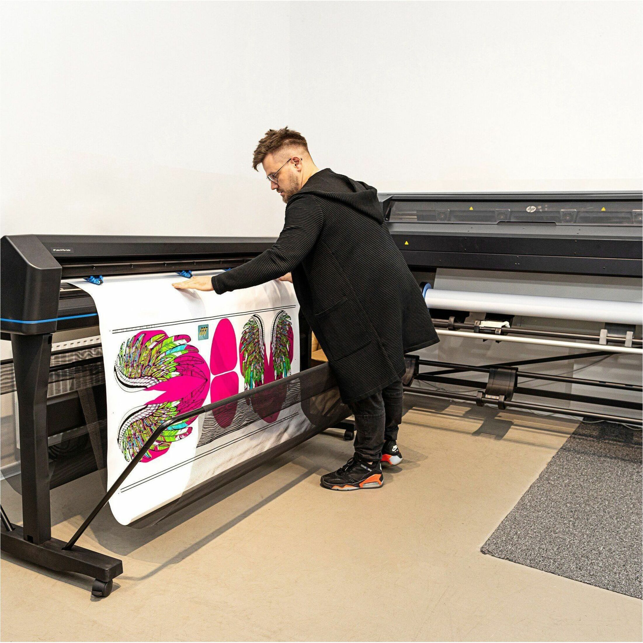 HP Latex 630 Inkjet Large Format Printer - Includes Printer, Cutter - Color - 9 Color(s) - 376.7 ft²/h Color Speed - 1200 x 1200 dpi - USB - Ethernet - Plain Paper, Banner, Poster Paper, Label, Film, Adhesive Vinyl, Canvas, Synthetic Paper, Mesh - Floor Standing Supported — life style