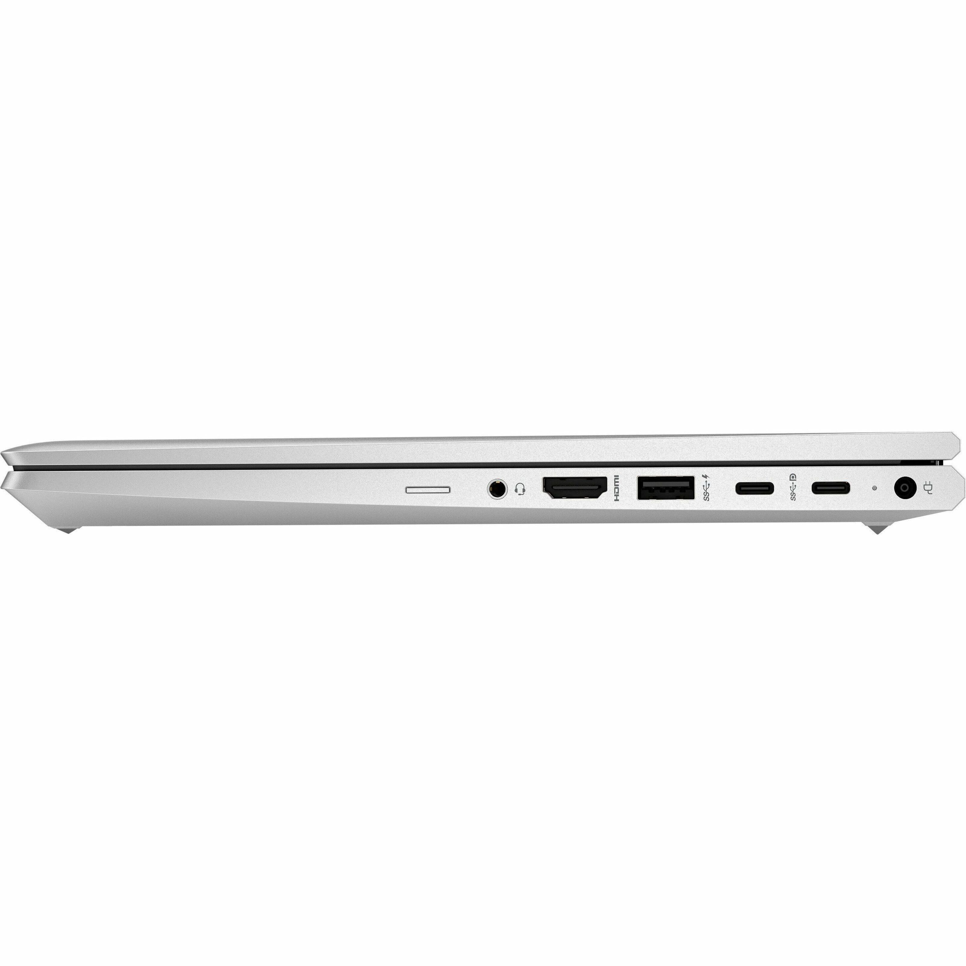 HP ProBook 440 G10 14" Notebook - Full HD - 60 Hz - Intel Core i5 13th Gen i5-1335U - 8 GB - 256 GB SSD - Pike Silver - Refurbished - Intel Chip - 1920 x 1080 - In-plane Switching (IPS) Technology - Front Camera/Webcam - IEEE 802.11ax Wireless LAN Standard — left