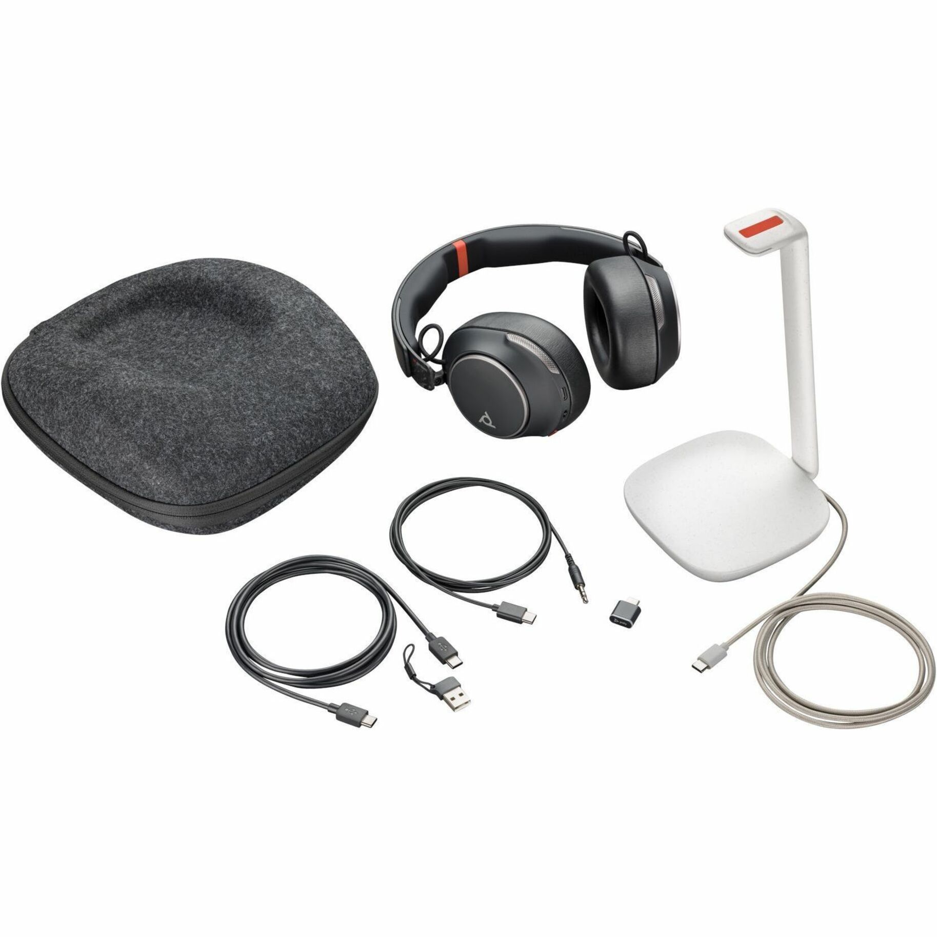 Poly Voyager Surround 85 UC Headset - Microsoft Teams Certification - Stereo - Mini-phone (3.5mm) - Wired/Wireless - Bluetooth - 98.4 ft - 20 Hz to 16 kHz - Over-the-head, Over-the-ear - Binaural - Ear-cup - Noise Canceling - Black — alternate image3