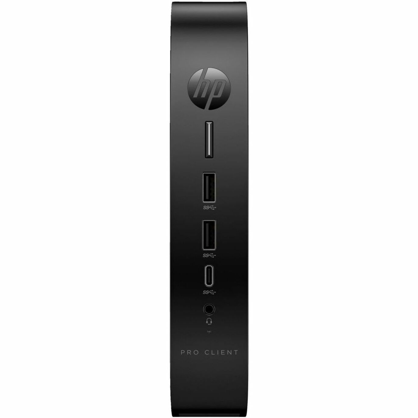 HP Pro t550 Thin Client Celeron J6412 Quad-core (4 Core) 2 GHz - Intel Chip - 8 GB RAM DDR4 SDRAM - DDR4-3200/PC4-25600 - 64 GB Flash - Gigabit Ethernet - Windows 10 IoT Enterprise LTSC 2021 - IEEE 802.11ax - Bluetooth 5.3 - DisplayPort - Network (RJ-45) - 7 Total USB Port(s) - 2 USB 2.0 Port(s) - USB Type-C - 45 W — frontmaximum