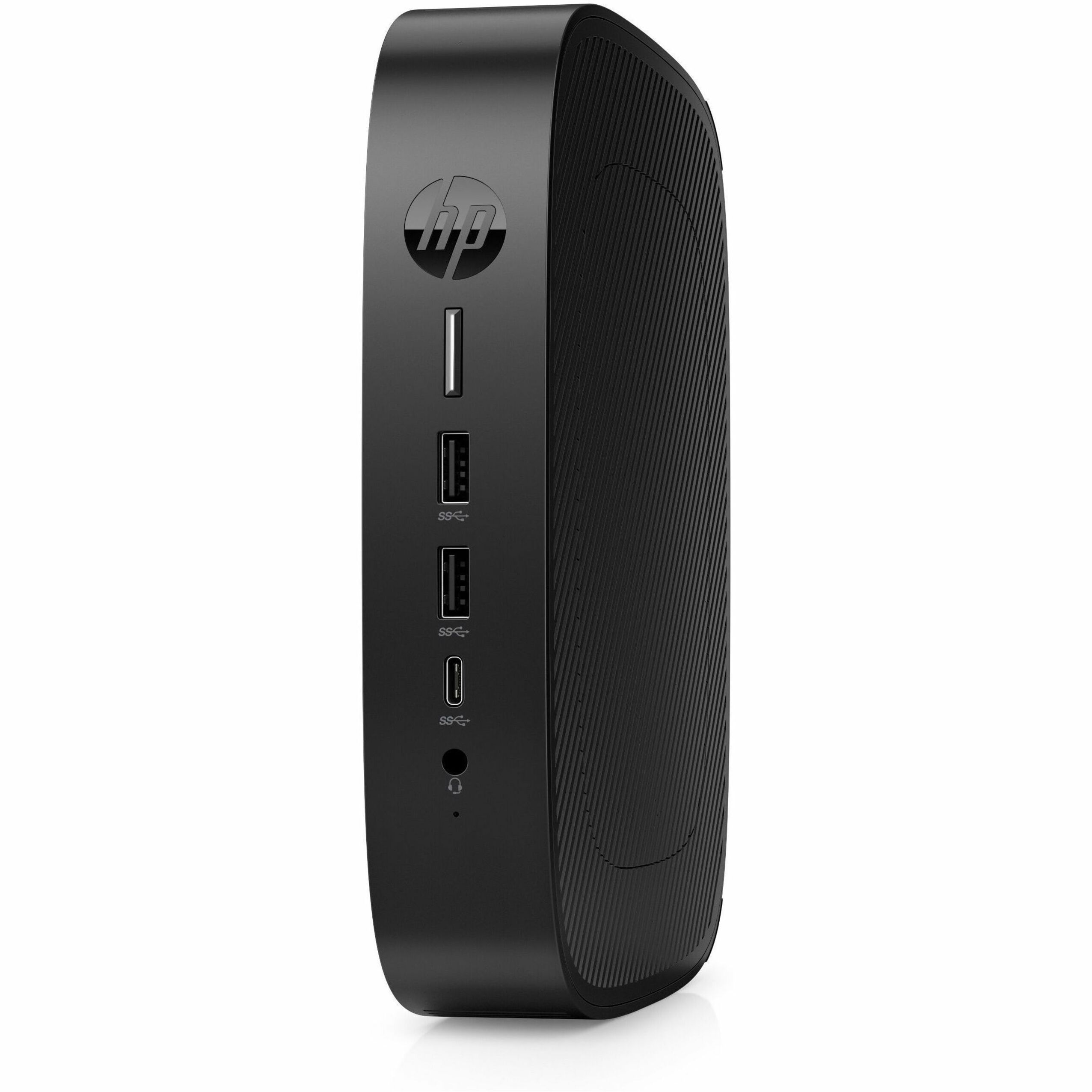 HP Elite t655 Thin Client Ryzen R2314 Quad-core (4 Core) 2.10 GHz - TAA Compliant - AMD Chip - 8 GB RAM DDR4 SDRAM - DDR4-3200/PC4-25600 - 64 GB Flash - Gigabit Ethernet - Windows 10 IoT EnterpriseEnglish) - IEEE 802.11ax - Bluetooth 5.3 - DisplayPort - Network (RJ-45) - 6 Total USB Port(s) - 45 W — left