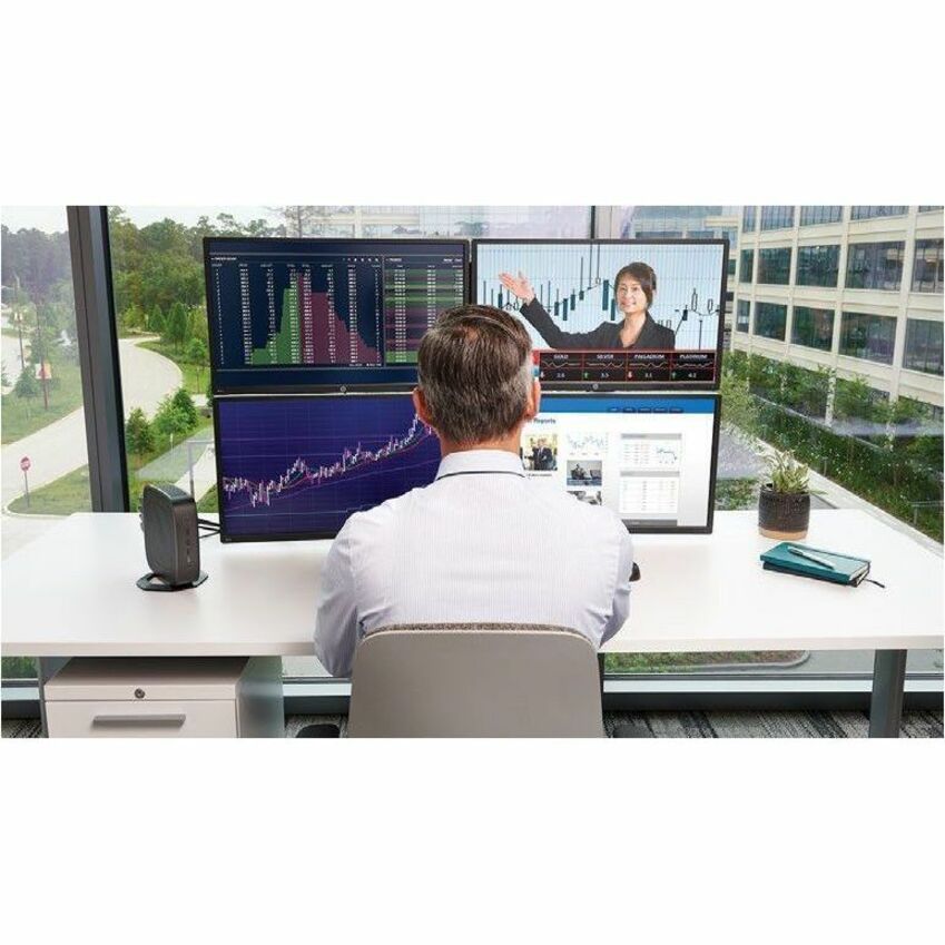 HP Pro t550 Thin Client - Intel Celeron J6412 Quad-core (4 Core) 2 GHz - TAA Compliant - Intel Chip - 4 GB RAM DDR4 SDRAM - 32 GB Flash - Intel - Gigabit Ethernet - HP Smart Zero Core - IEEE 802.11ax - Bluetooth 5.3 - DisplayPort - Network (RJ-45) - 7 Total USB Port(s) - 2 USB 2.0 Port(s) - USB Type-C - 45 W — alternate image12