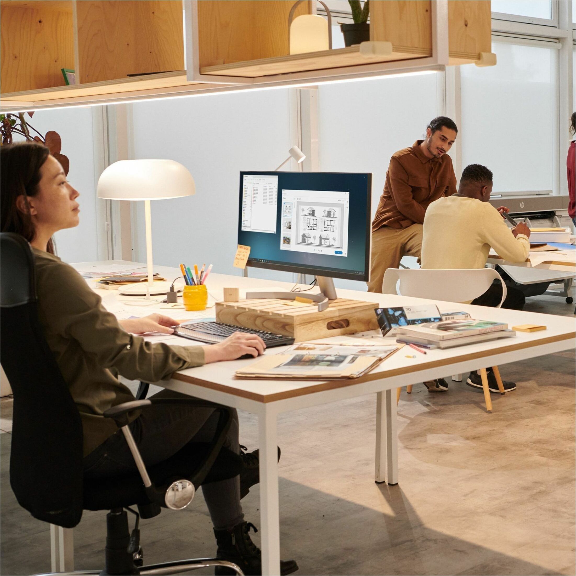 HP Designjet XT950 A0 Inkjet Large Format Printer - 36" Print Width - Color - 6 Color(s) - 21 Second Color Speed - 2400 x 1200 dpi - Ethernet - Wireless LAN - Plain Paper, Poster Paper - Floor Standing Supported - Wi-Fi Direct, Apple AirPrint - HP GL/2 — alternate image1