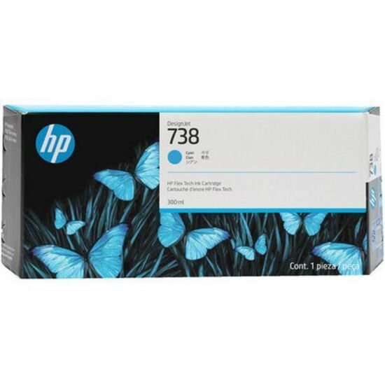 HP 738M Original Inkjet Ink Cartridge - Cyan Pack - 300 mL
