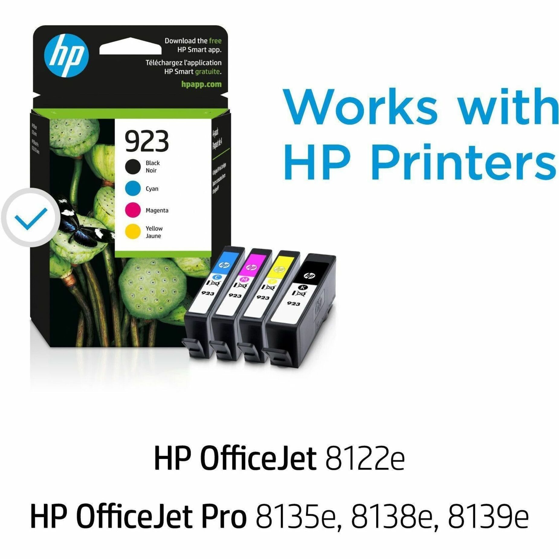 HP 923 Original Inkjet Ink Cartridge - Black, Cyan, Magenta, Yellow - 1 Pack - 400 Pages, 500 Pages — alternate image1
