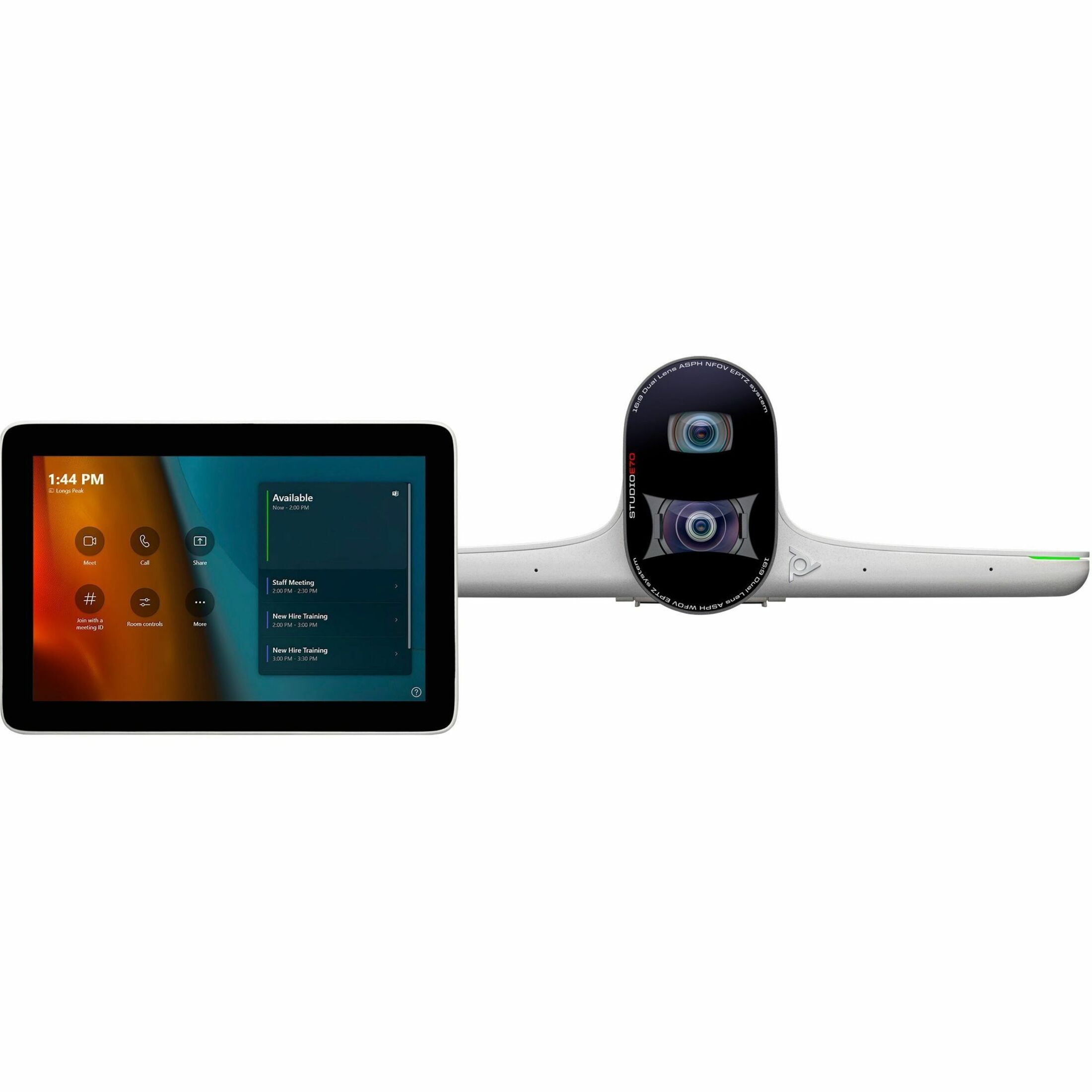 Poly Studio Large Room Kit for MS Teams: Studio E70 Smart Camera with GC8 - For Meeting Room, Video Conferencing - Large Room Size Supported - 1 x Network (RJ-45) - USB - Wall Mountable