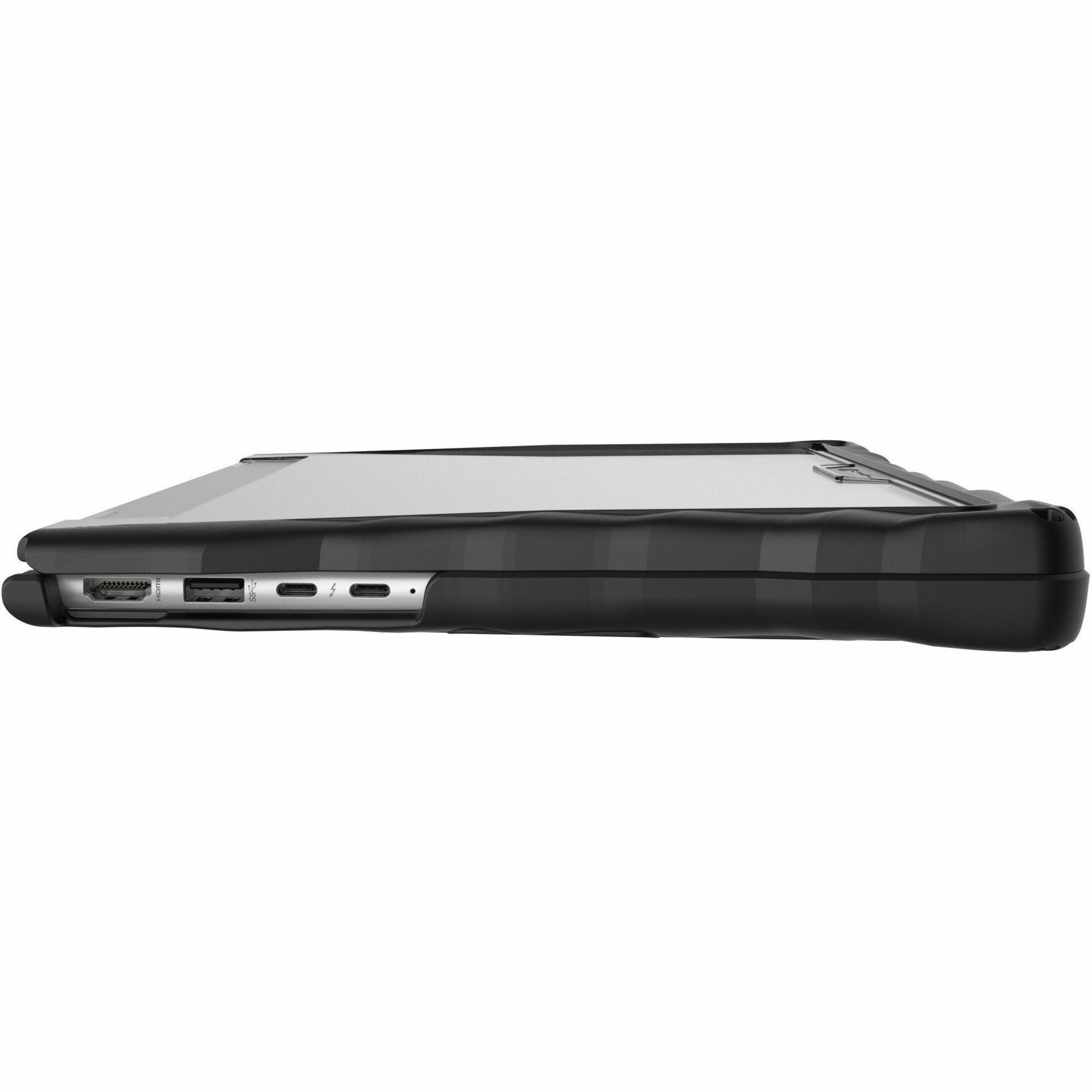 Gumdrop DropTech for HP Elite 830 x360 G11/G10/G9 - For HP Elite - Black, Transparent - Shock Absorbing, Drop Resistant, Shock Resistant, Bump Resistant - Thermoplastic Polyurethane (TPU), Polycarbonate, Thermoplastic Polyurethane (TPU) Rubber - Rugged — leftmaximum