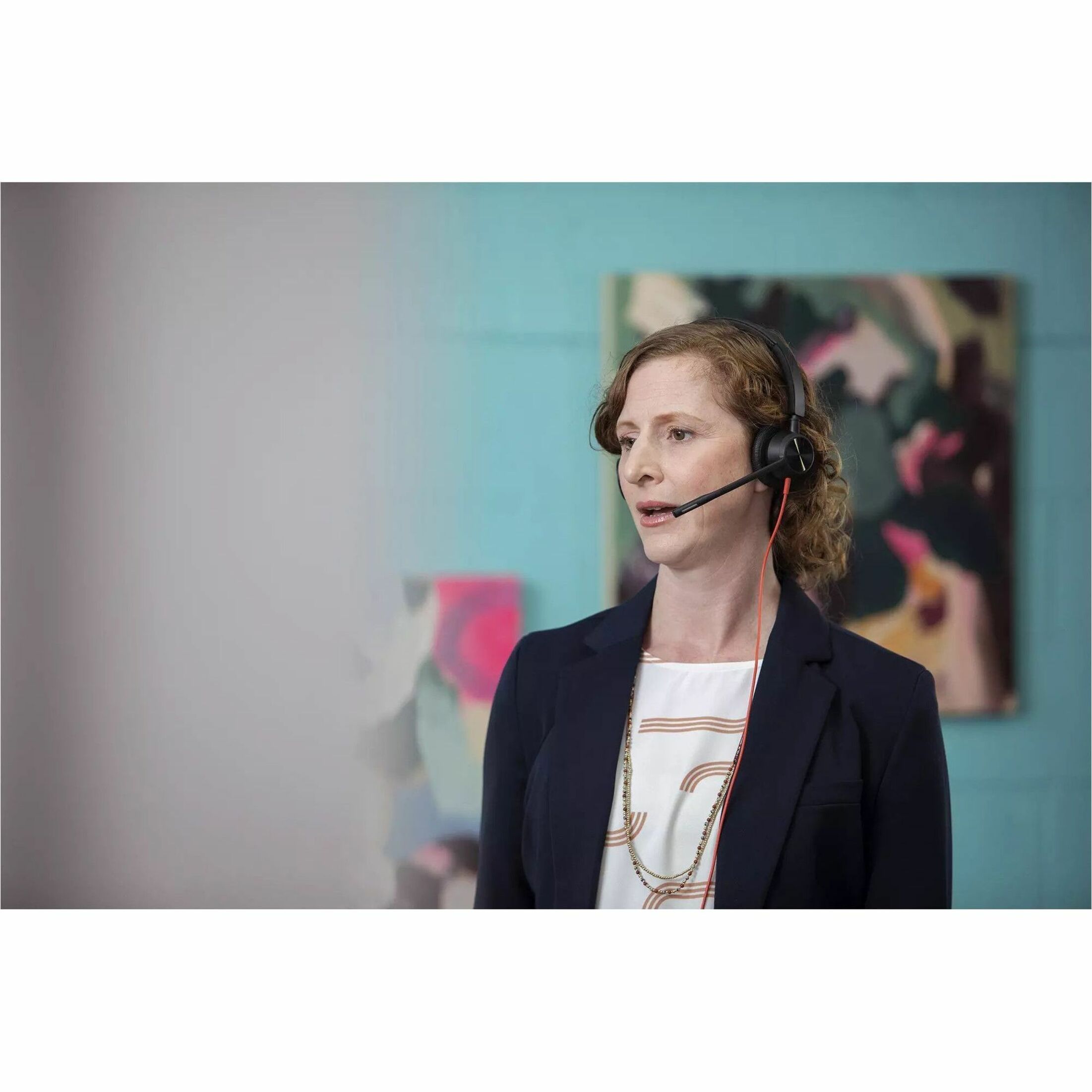 Poly Blackwire 3310 Monaural USB-C Headset + USBC/A Adapter - Mono - USB Type C, Mini-phone (3.5mm) - Wired - 32 Ohm - On-ear - Monaural - Supra-aural - 7.05 ft Cable - Omni-directional Microphone - Noise Canceling - Black — life style